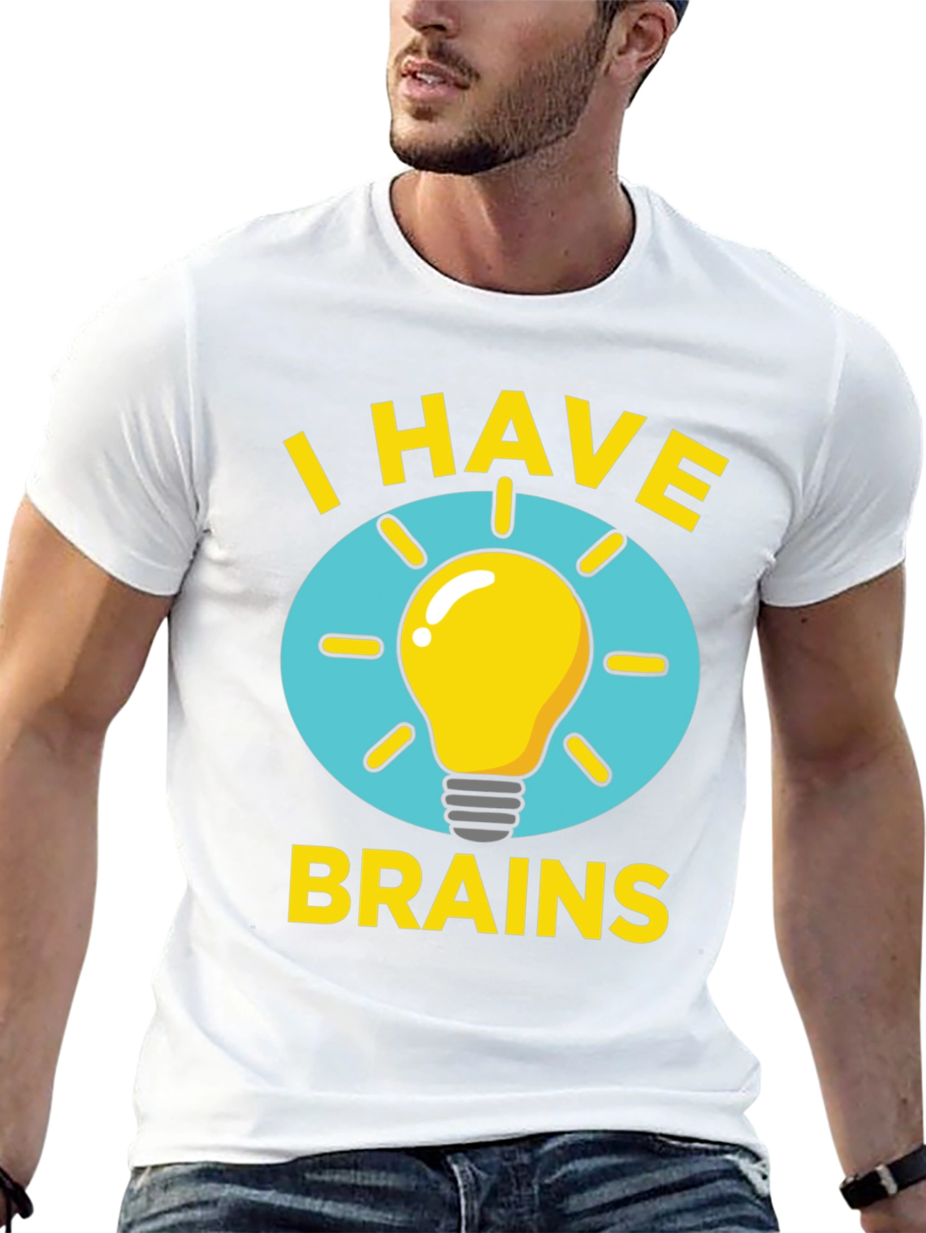 I Have Brains Light Bulb Graphic Tee