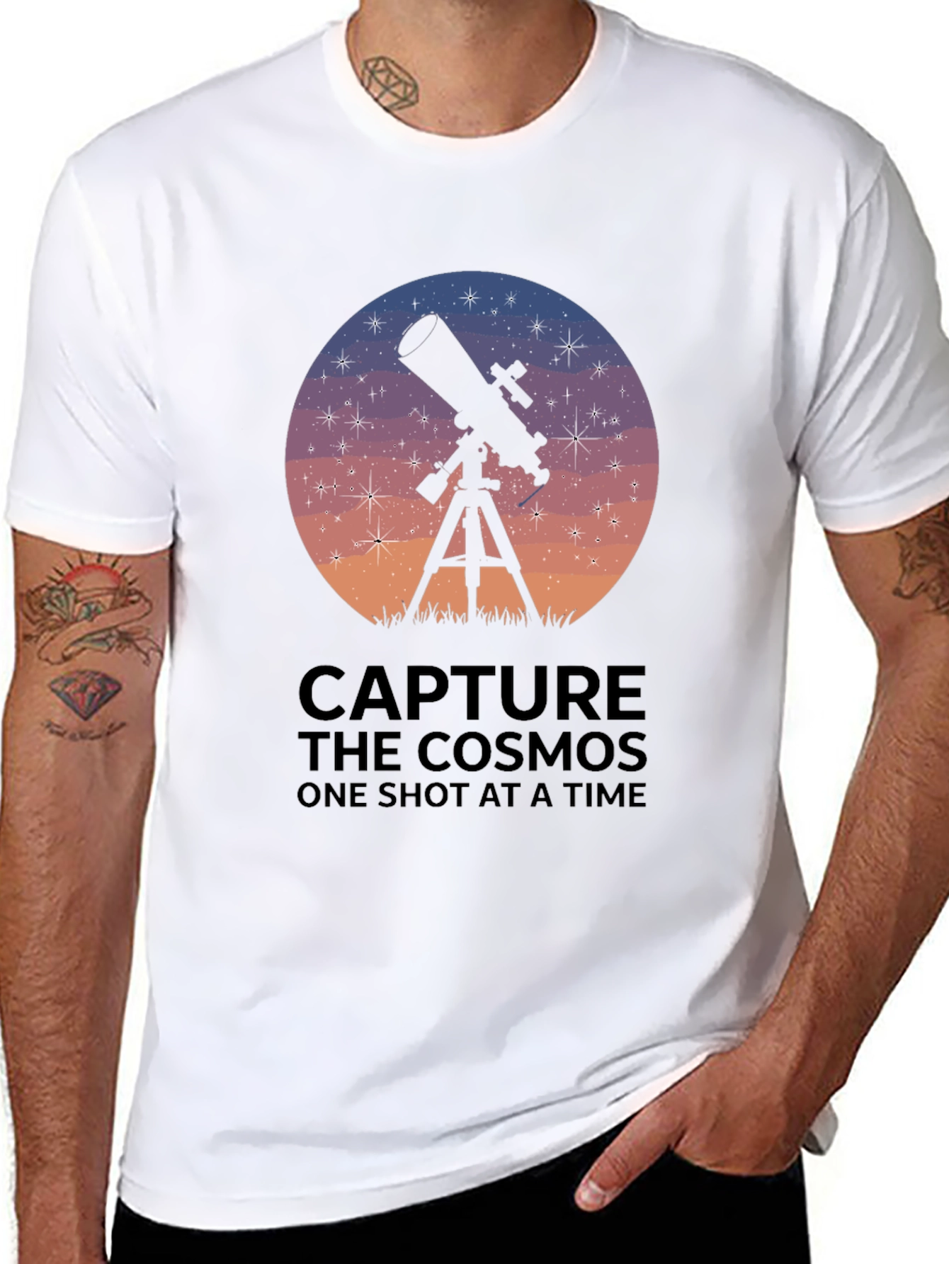 Capture the Cosmos Telescope Graphic T-Shirt