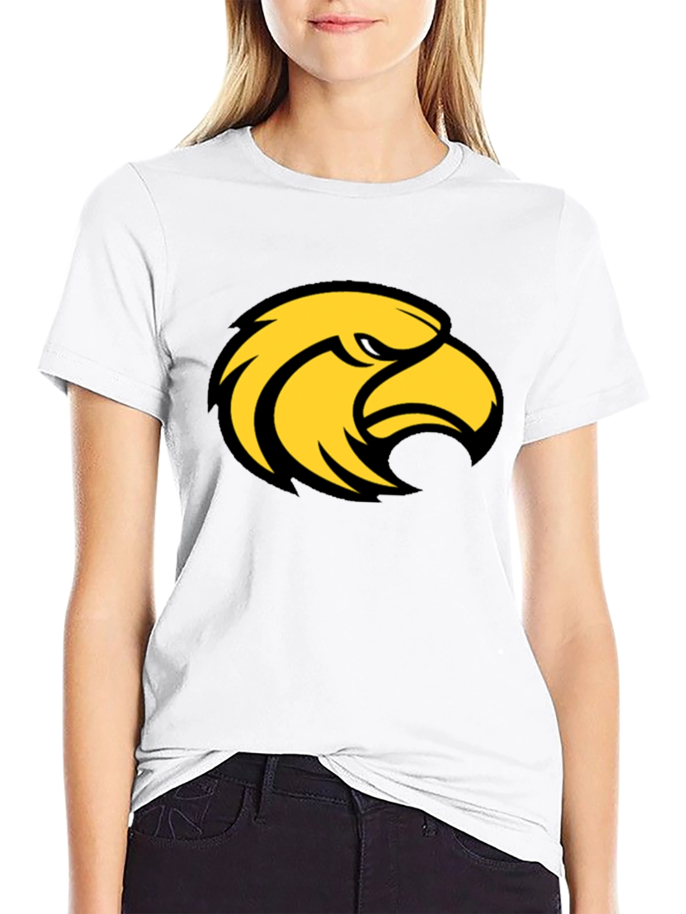 Black T-Shirt with Eagle Graphic