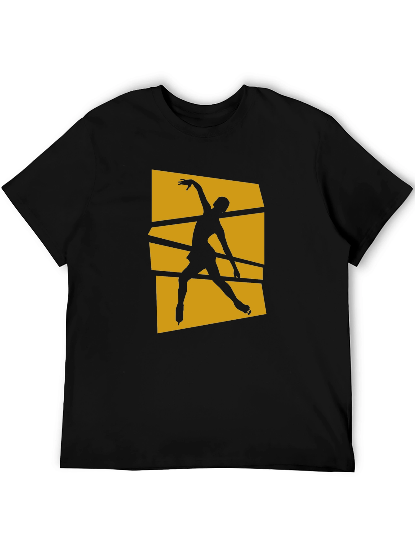 Figure Skating Graphic Tee - Stylish Black Cotton Shirt