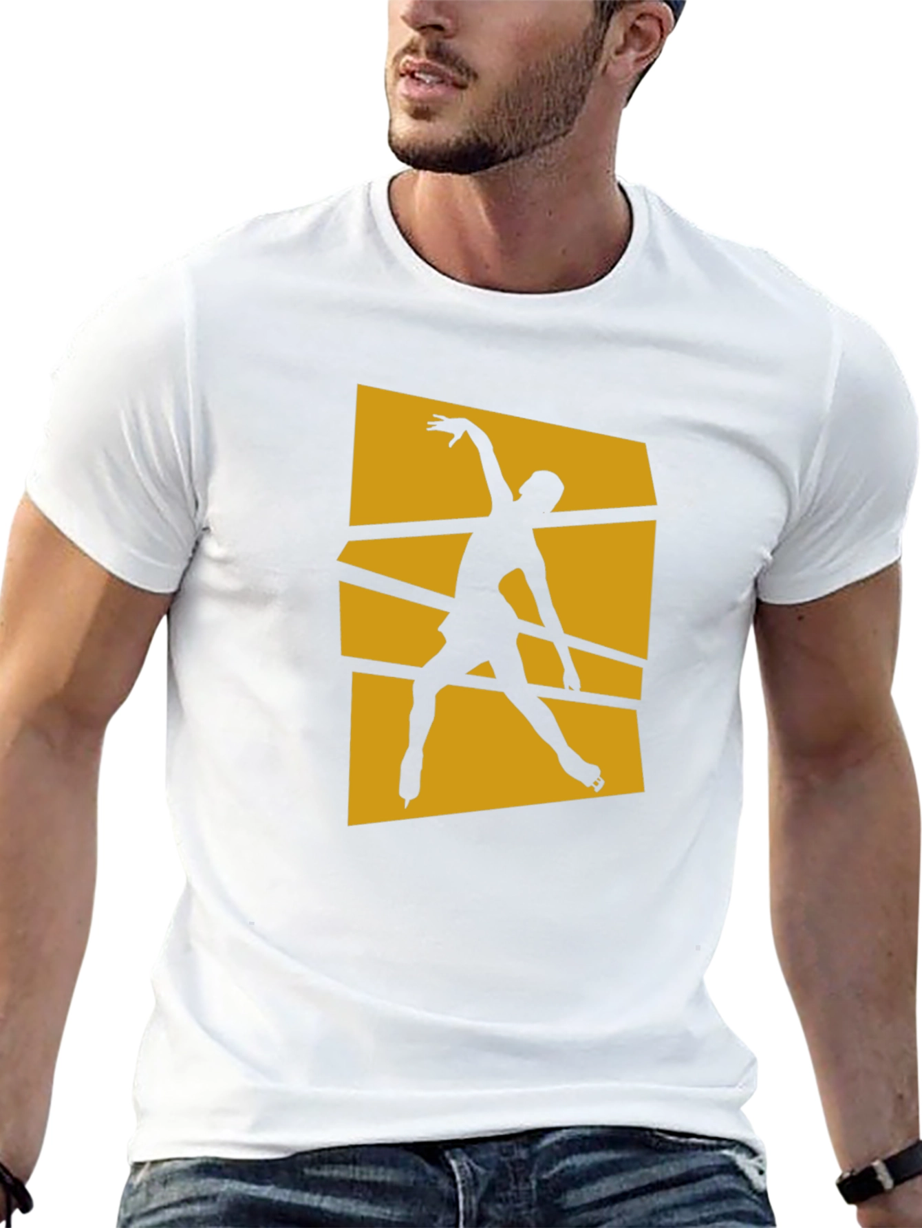Figure Skating Graphic Tee - Stylish Black Cotton Shirt
