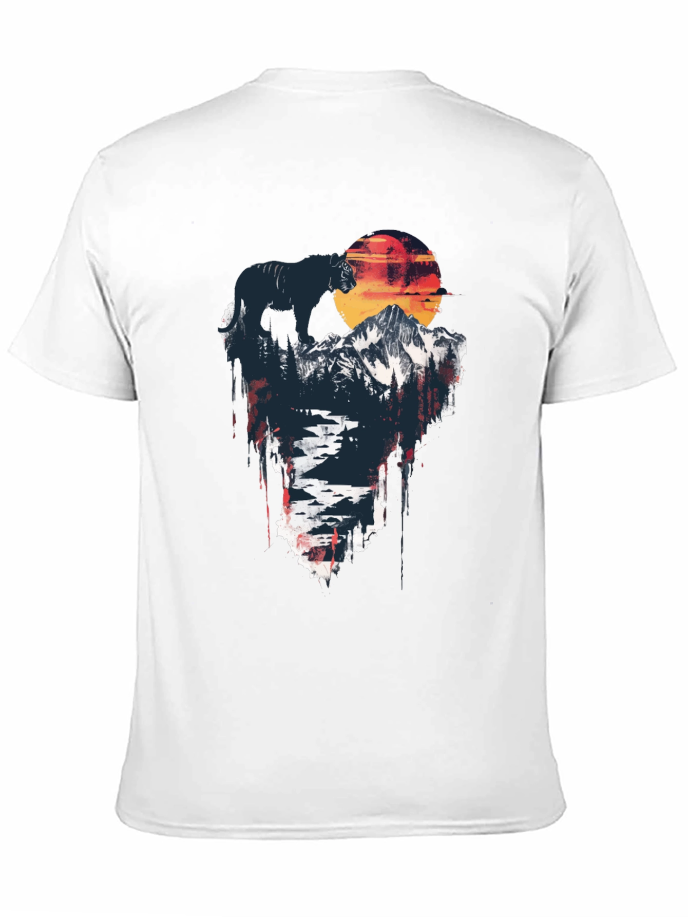 Mountain Sunset Black T-Shirt