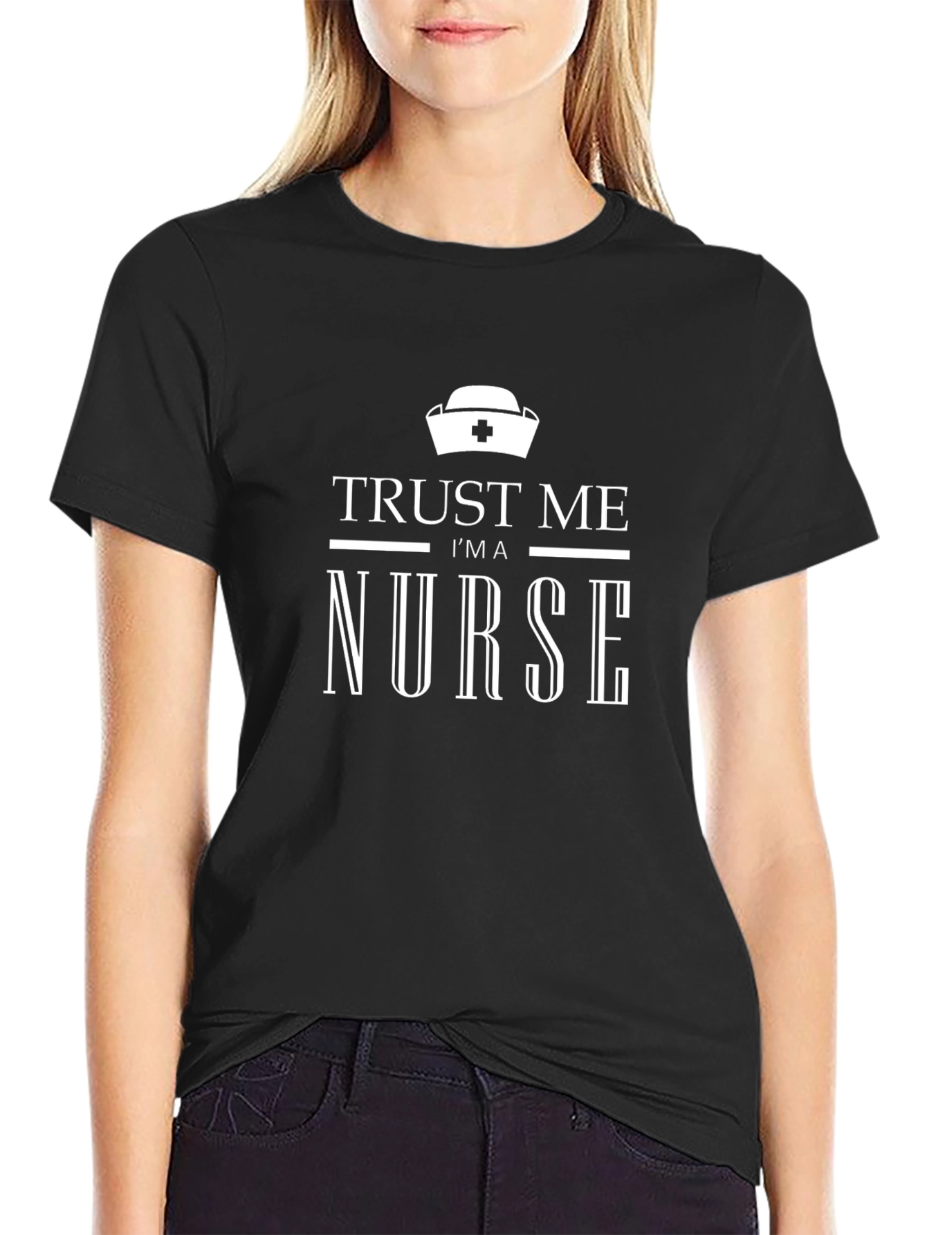 Trust Me Im a Nurse Graphic Tee - Black