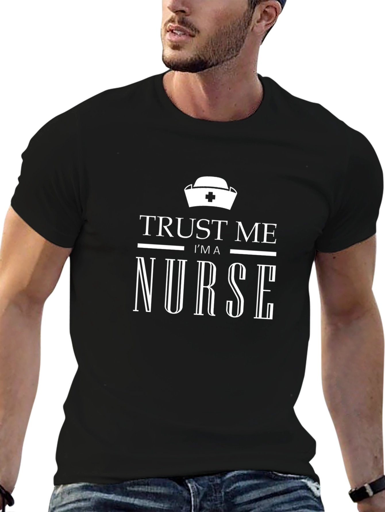 Trust Me Im a Nurse Graphic Tee - Black