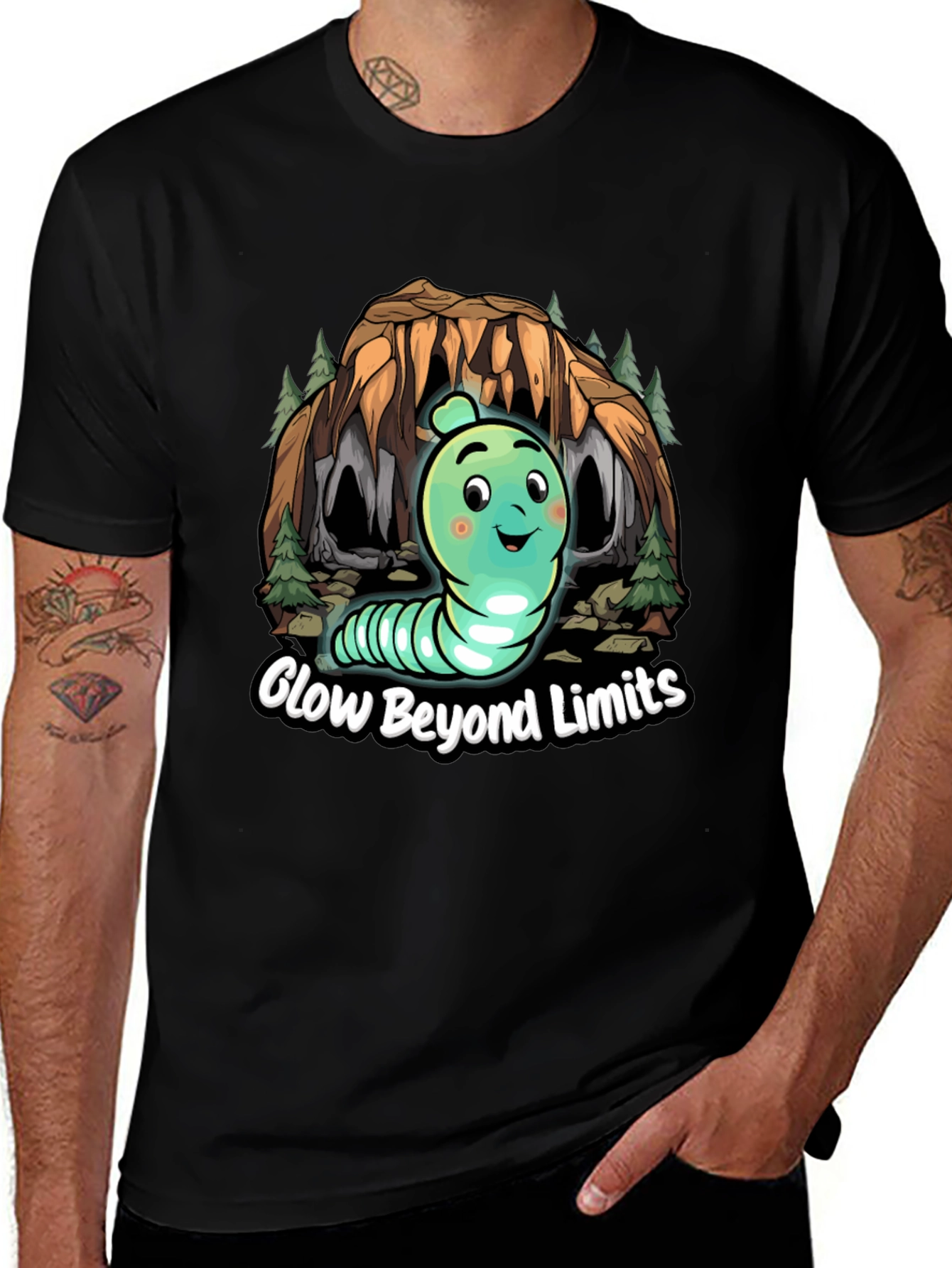Glow Beyond Limits T-Shirt - Fun Graphic Tee