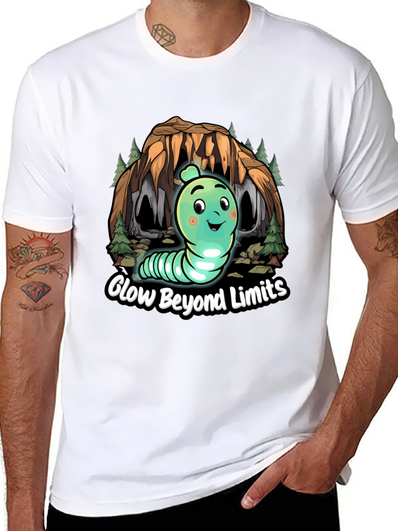 Glow Beyond Limits T-Shirt - Fun Graphic Tee