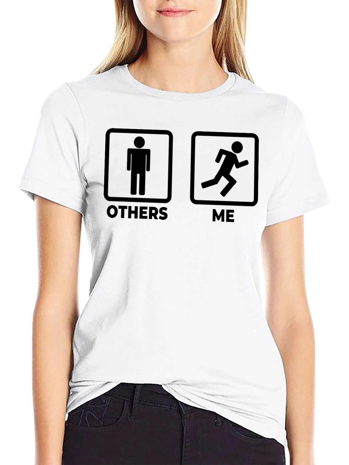Humorous Runner T-Shirt - Others vs Me Design
