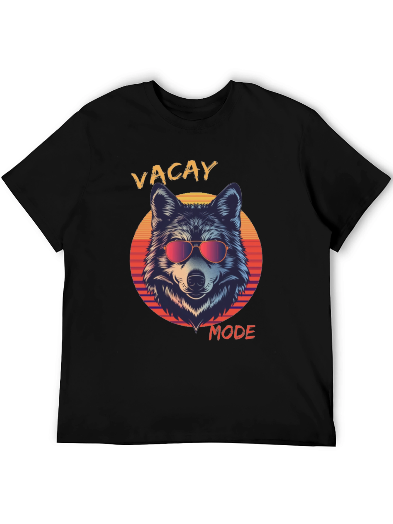 Vacay Mode Wolf Graphic Tee - Stylish Summer Apparel