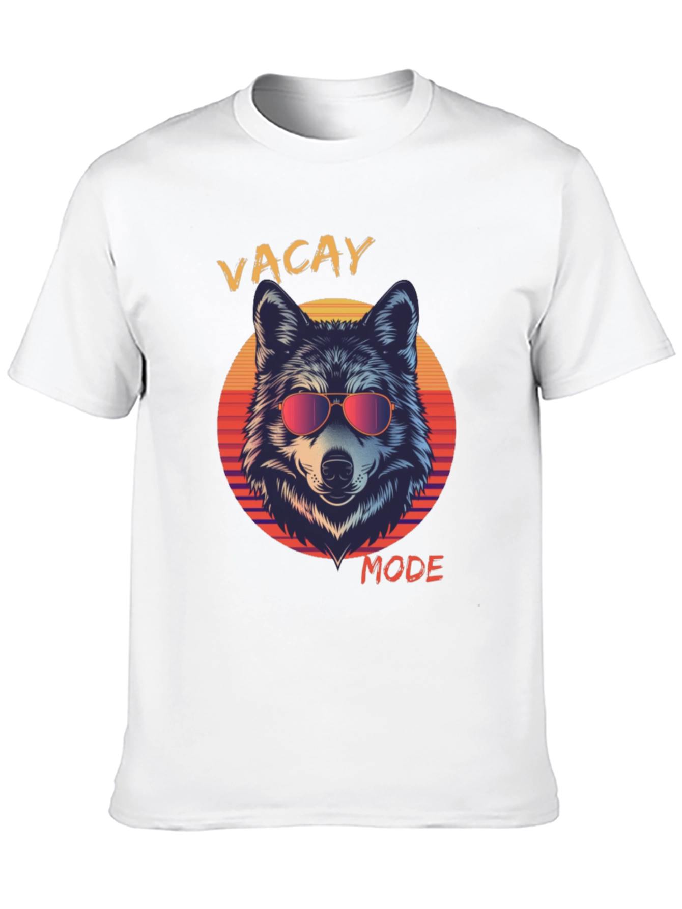 Vacay Mode Wolf Graphic Tee - Stylish Summer Apparel