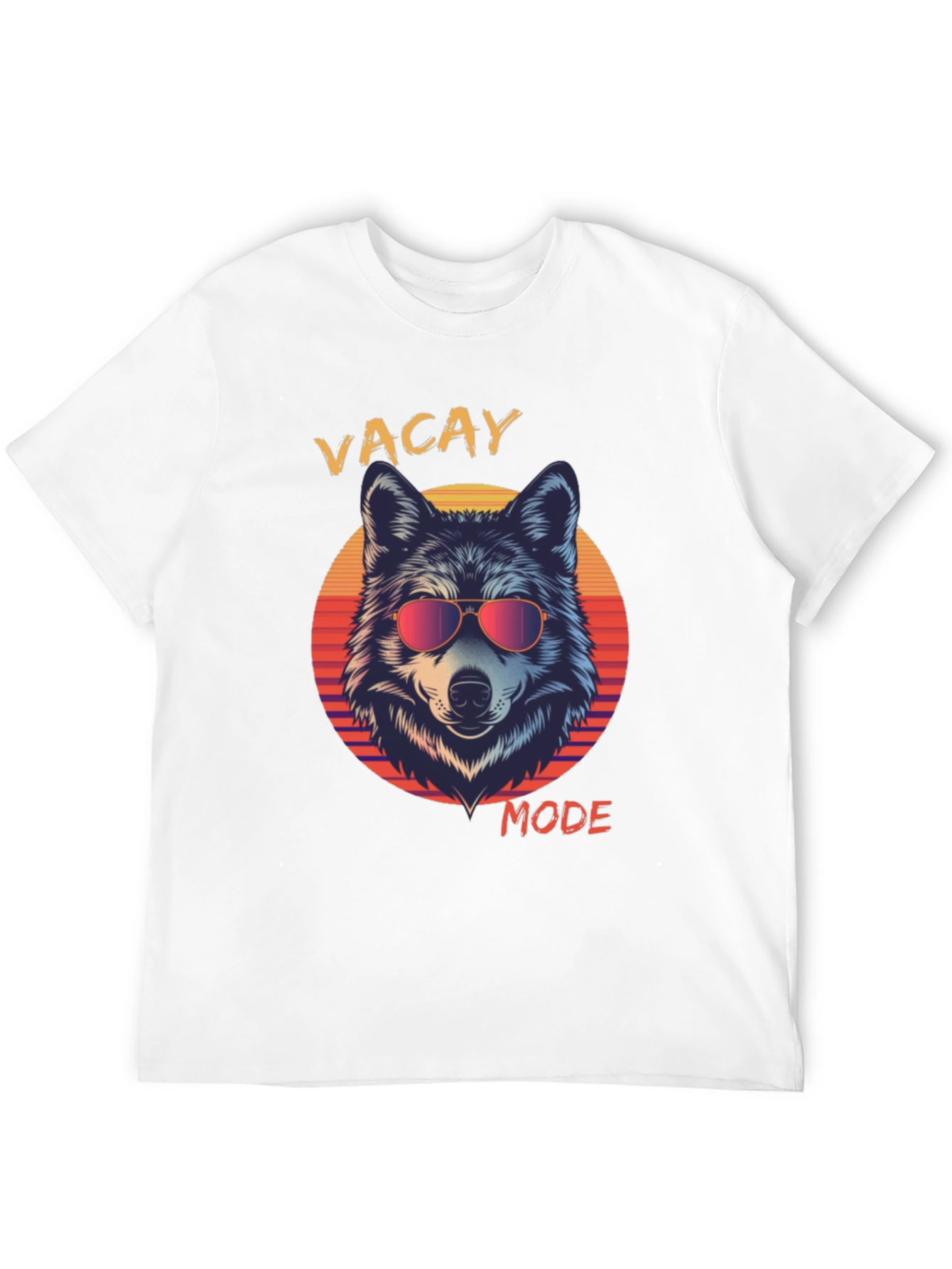 Vacay Mode Wolf Graphic Tee - Stylish Summer Apparel