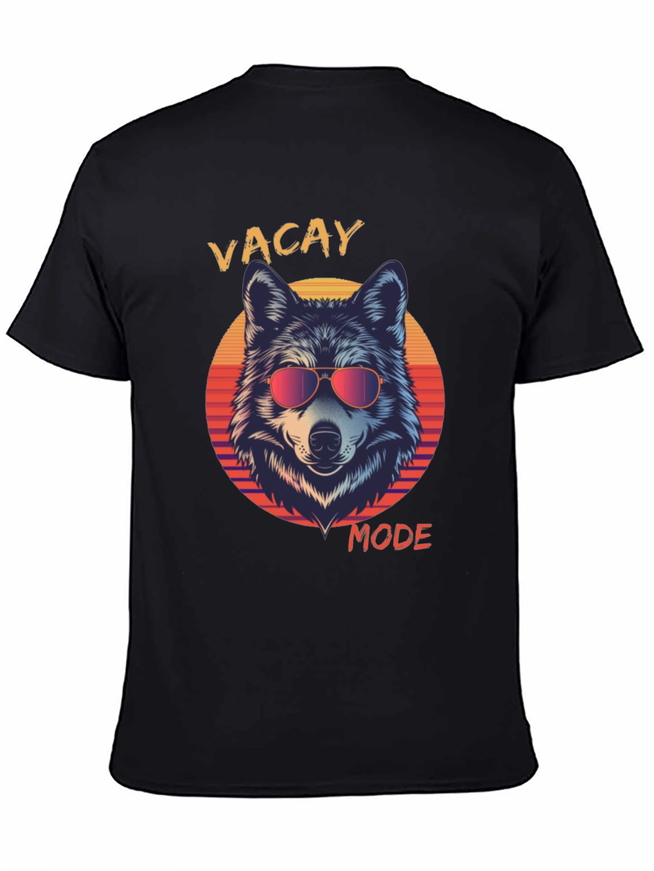 Vacay Mode Wolf Graphic Tee - Stylish Summer Apparel