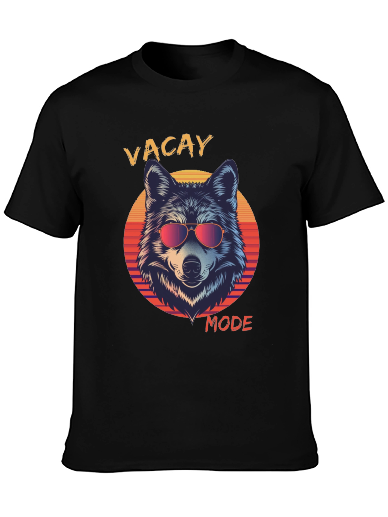 Vacay Mode Wolf Graphic Tee - Stylish Summer Apparel