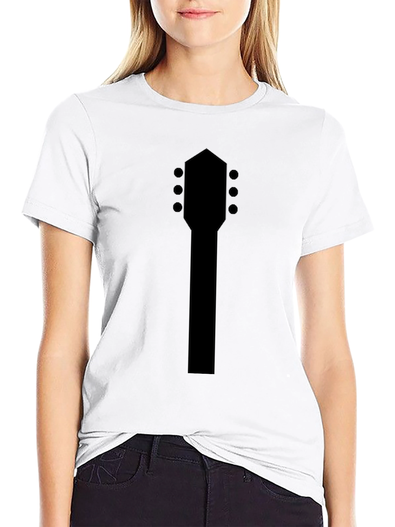 Guitar Headstock Black T-Shirt