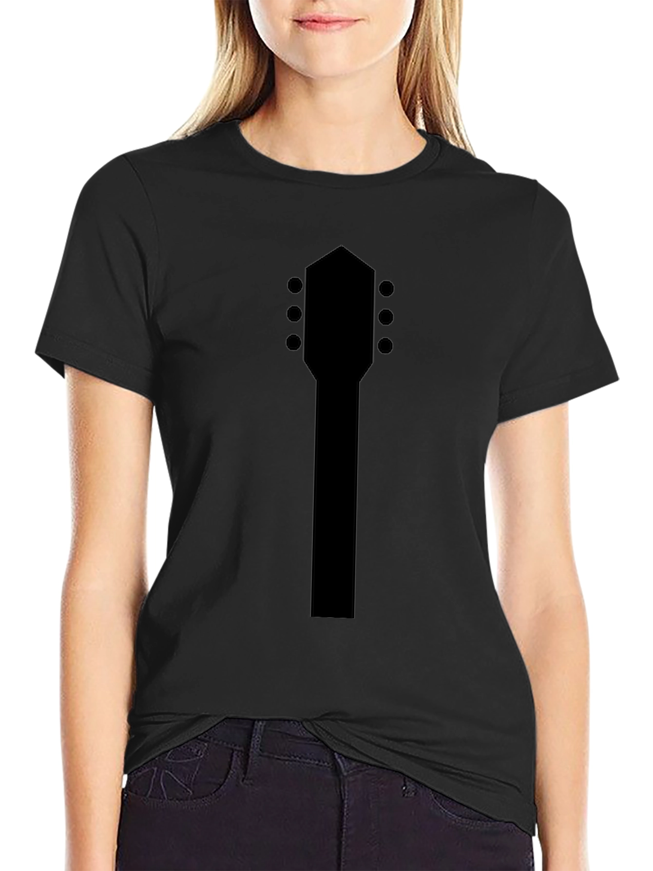 Guitar Headstock Black T-Shirt