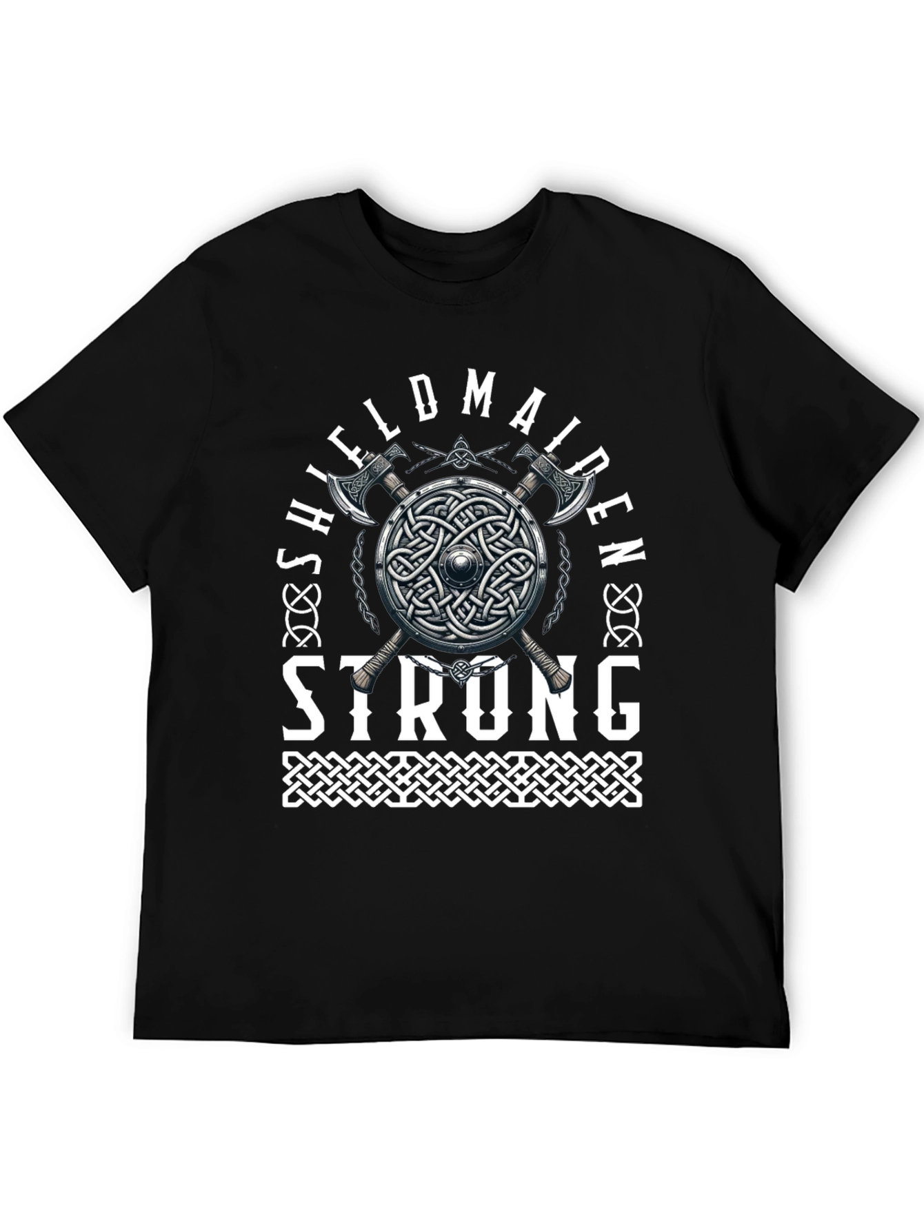 Shieldmaiden Strong Graphic Tee Viking Warrior T-Shirt