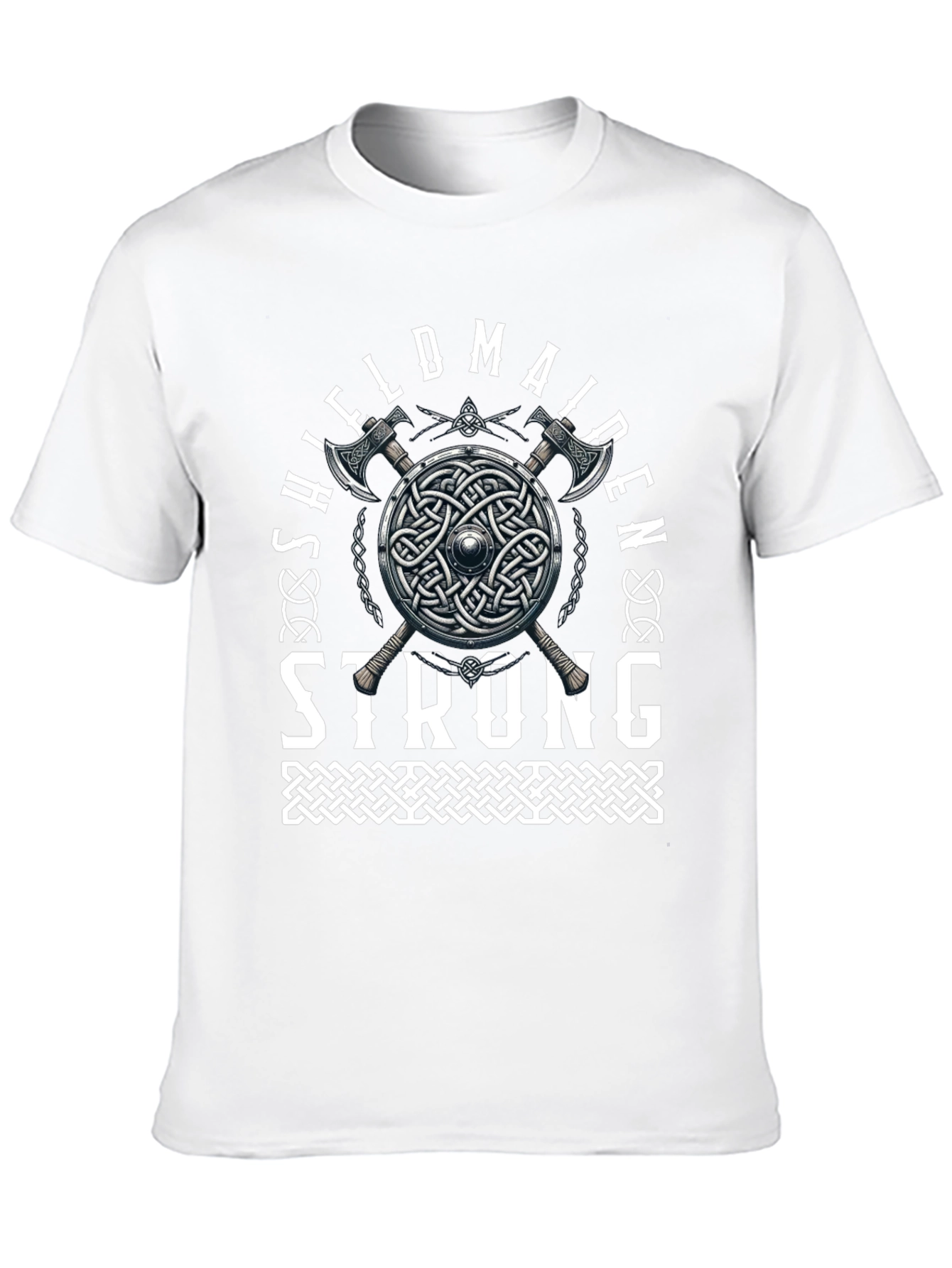 Shieldmaiden Strong Graphic Tee Viking Warrior T-Shirt