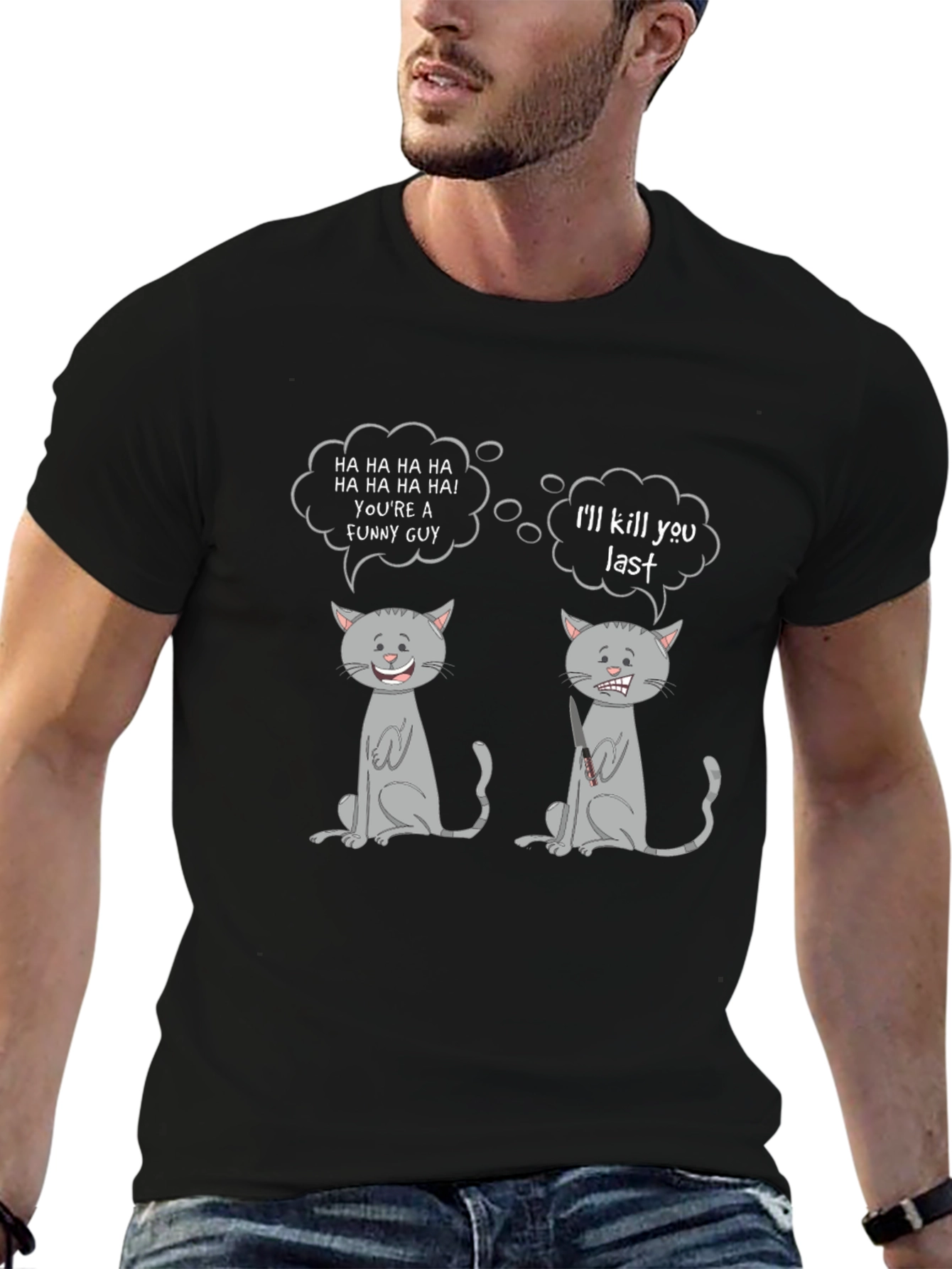 Funny Cat T-Shirt: Comedy & Revenge Humor Tee
