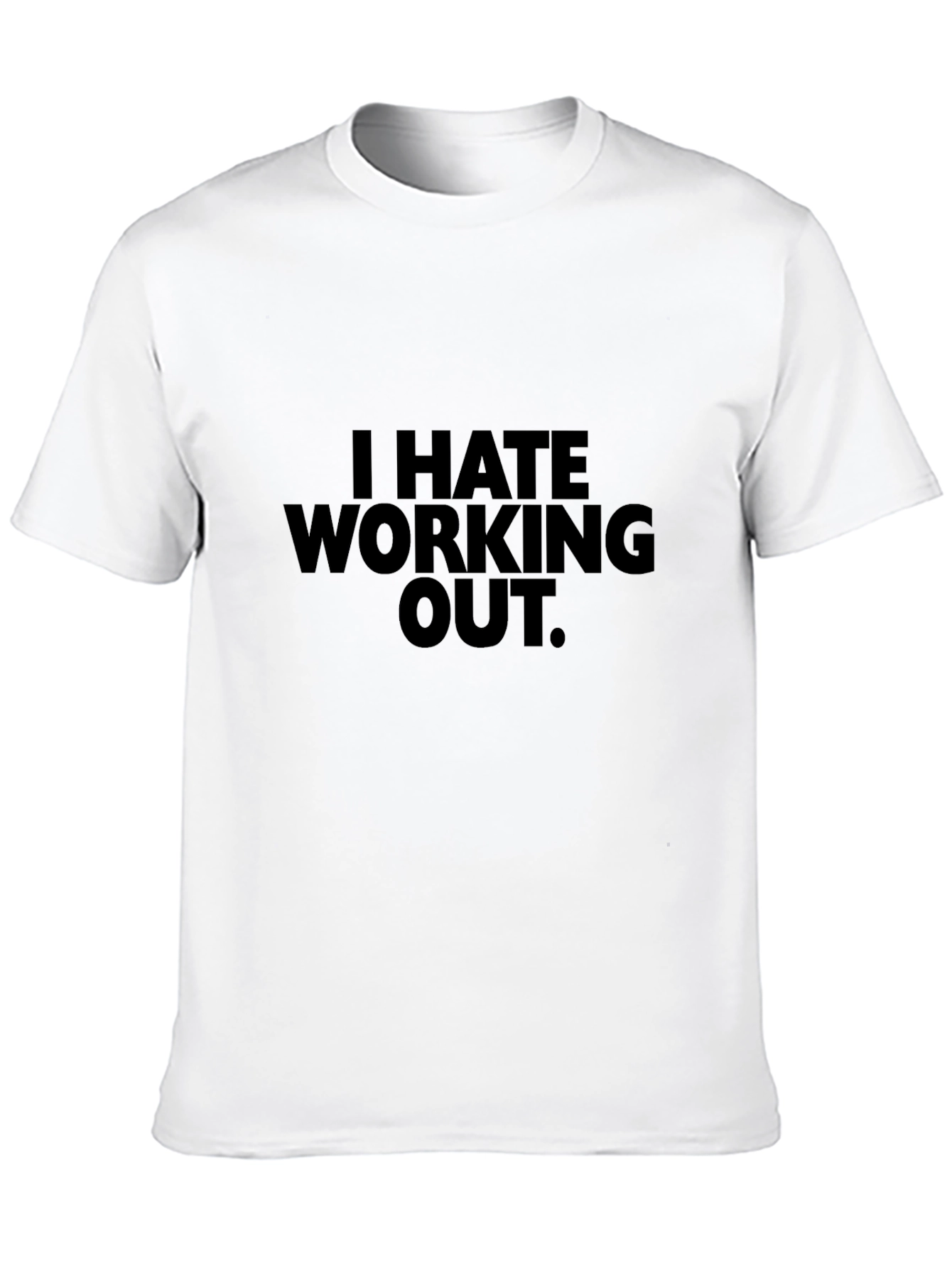 I Hate Working Out Black Graphic Tee