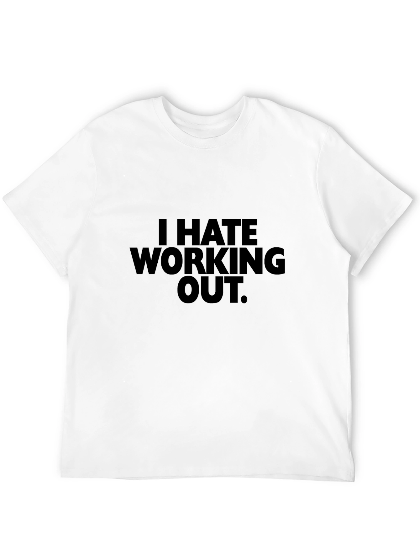 I Hate Working Out Black Graphic Tee