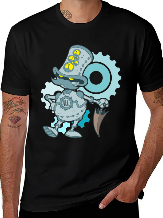 Steampunk Duck Robot Graphic T-Shirt
