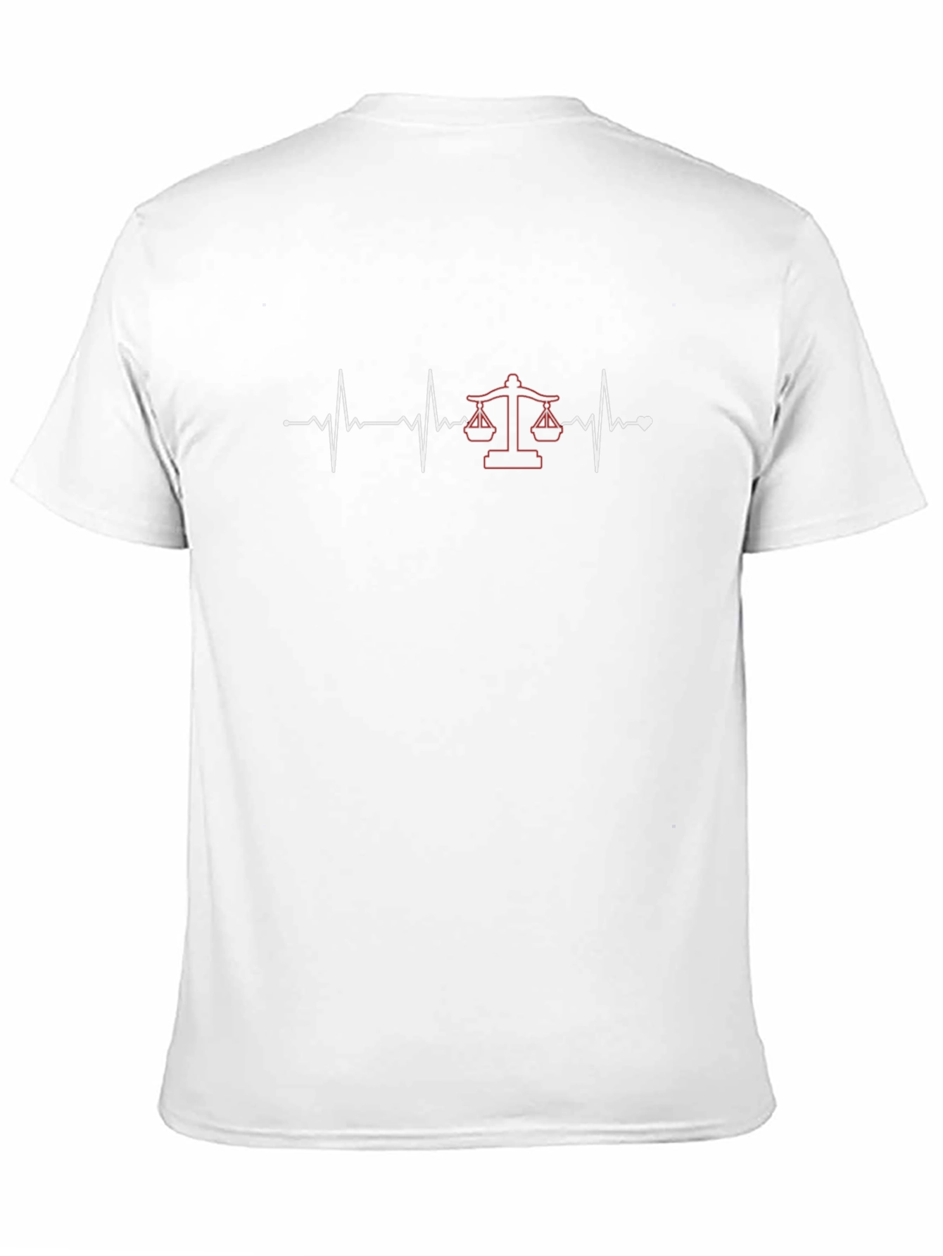 Lawyer Heartbeat T-Shirt - Scales of Justice