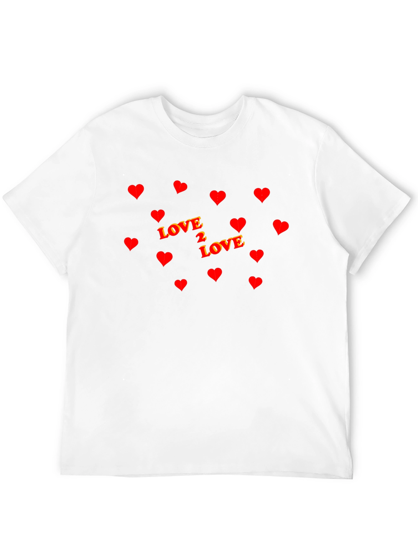 Love 2 Love Heart Graphic Black T-Shirt