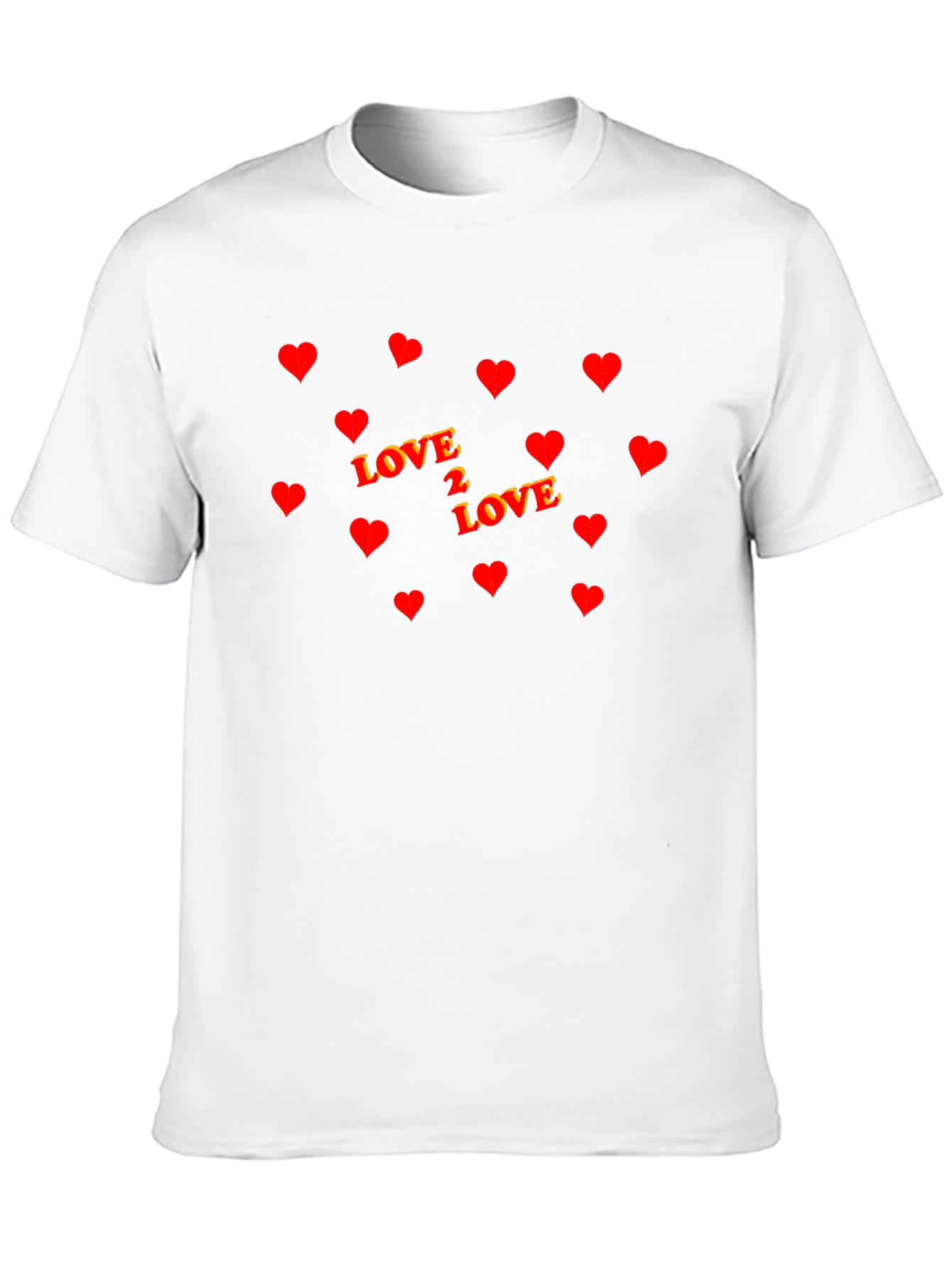 Love 2 Love Heart Graphic Black T-Shirt