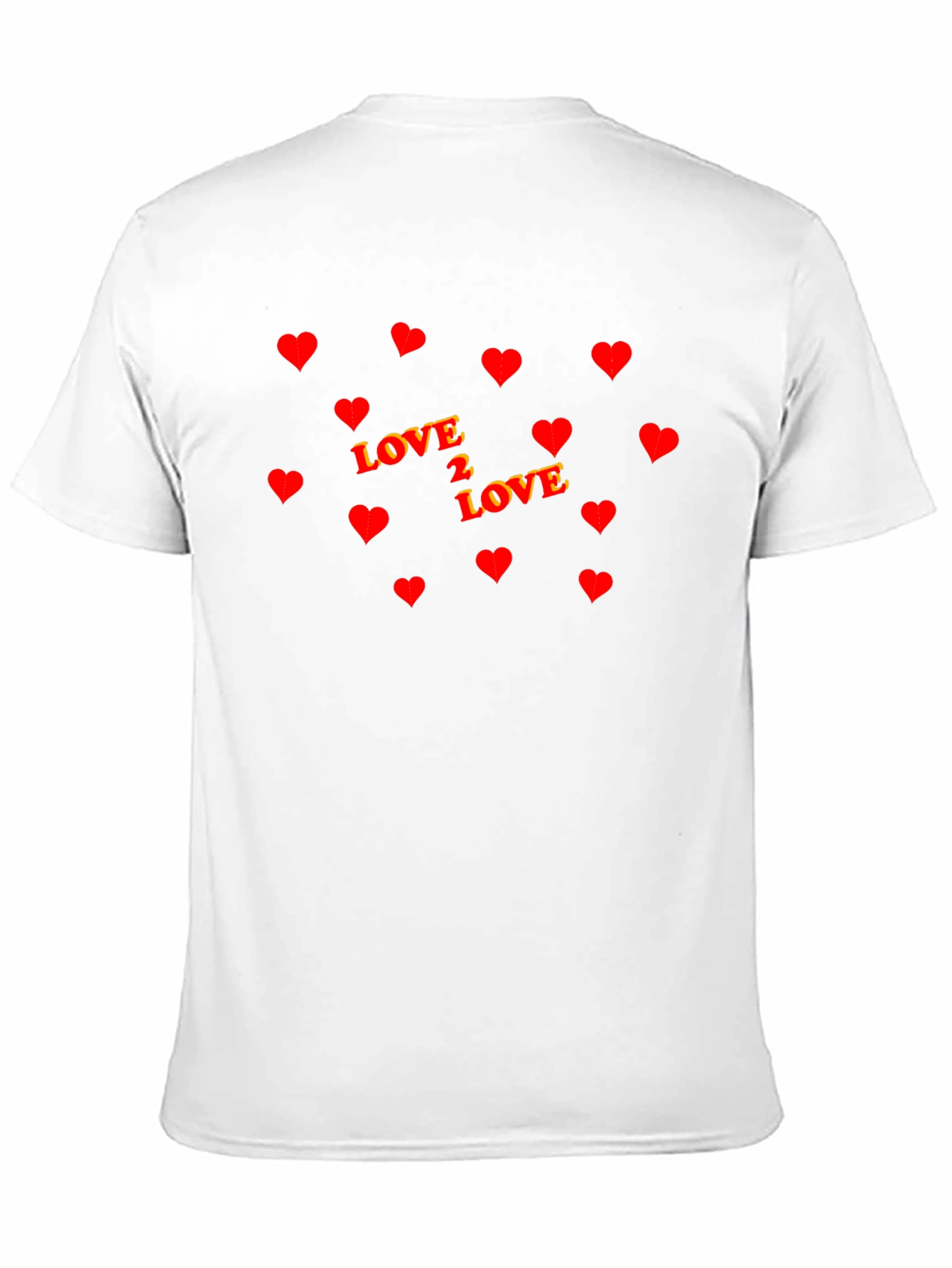 Love 2 Love Heart Graphic Black T-Shirt