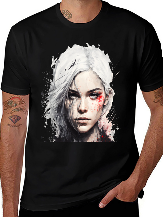 Witcher Ciri Graphic Tee - Mens Black T-Shirt