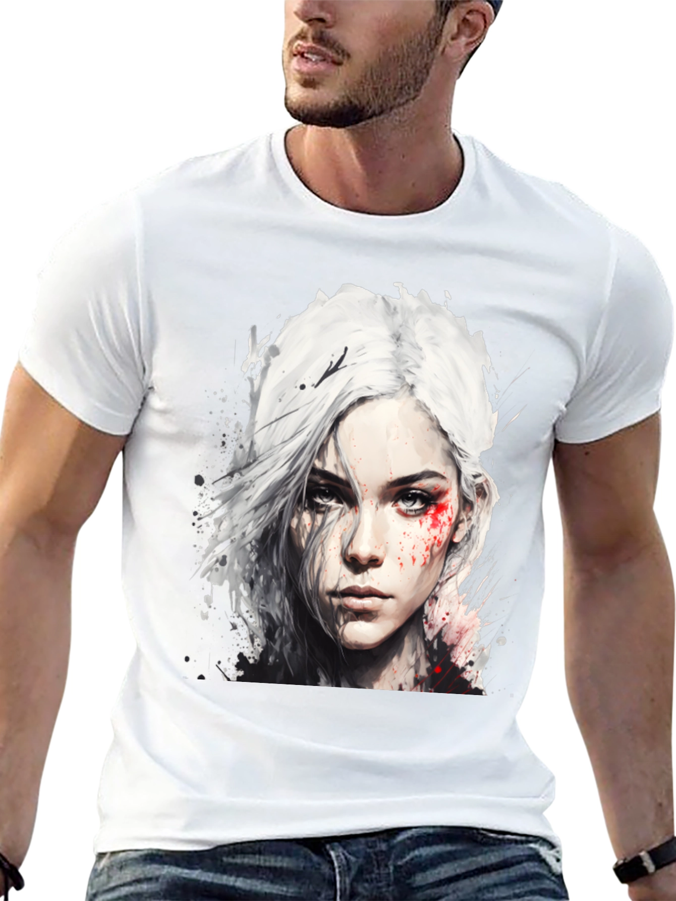 Witcher Ciri Graphic Tee - Mens Black T-Shirt
