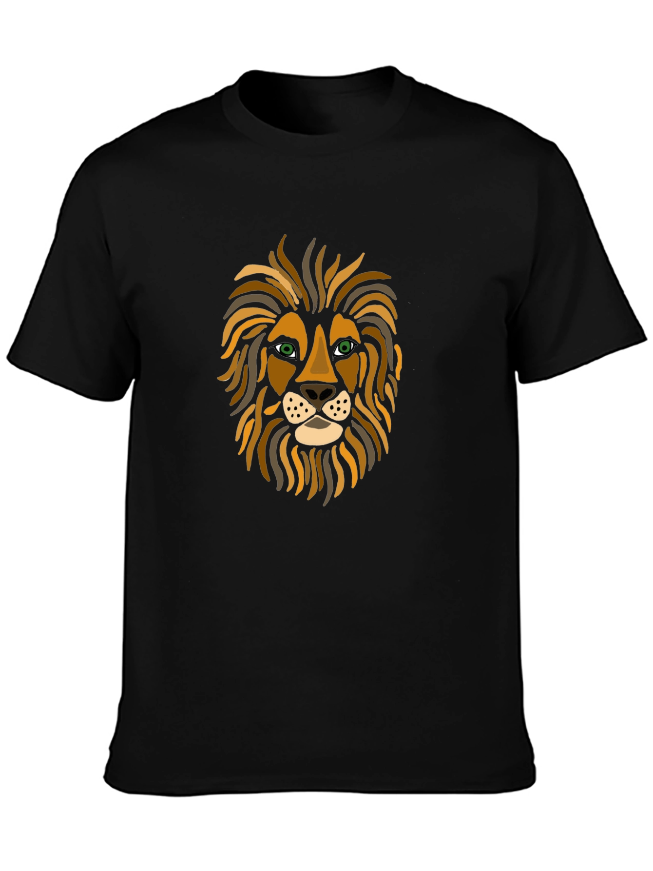 Lion Face Graphic Tee - Stylish Mens T-Shirt