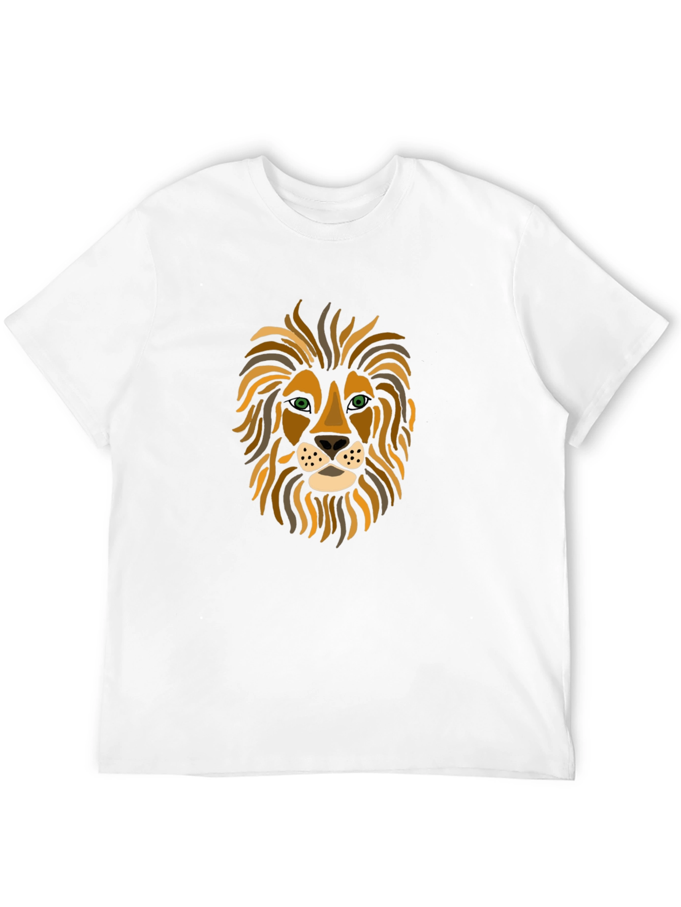 Lion Face Graphic Tee - Stylish Mens T-Shirt