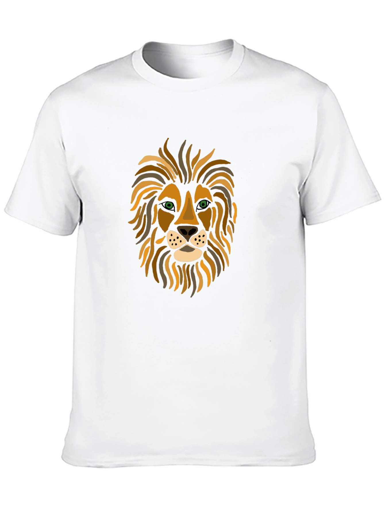 Lion Face Graphic Tee - Stylish Mens T-Shirt