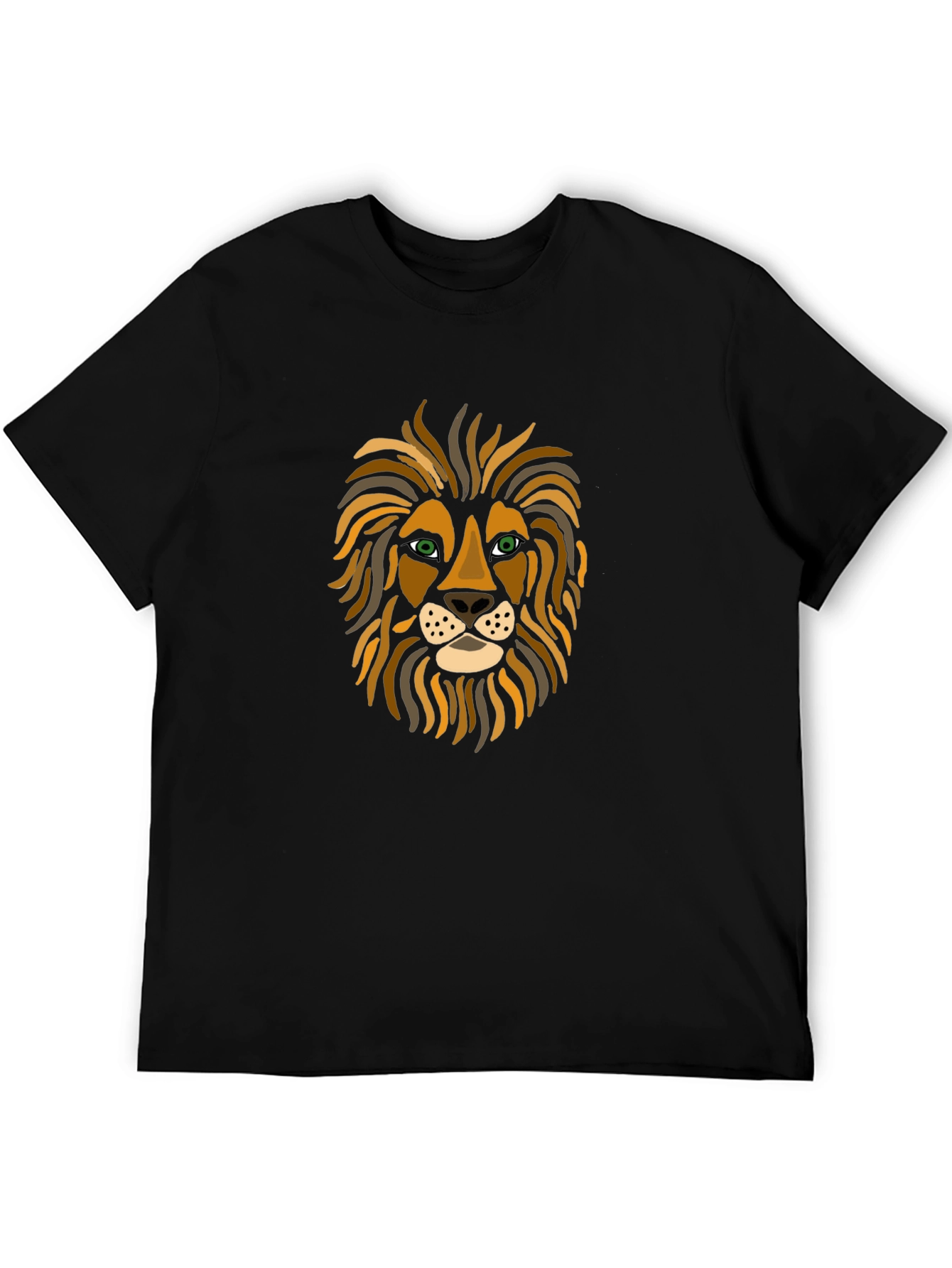 Lion Face Graphic Tee - Stylish Mens T-Shirt