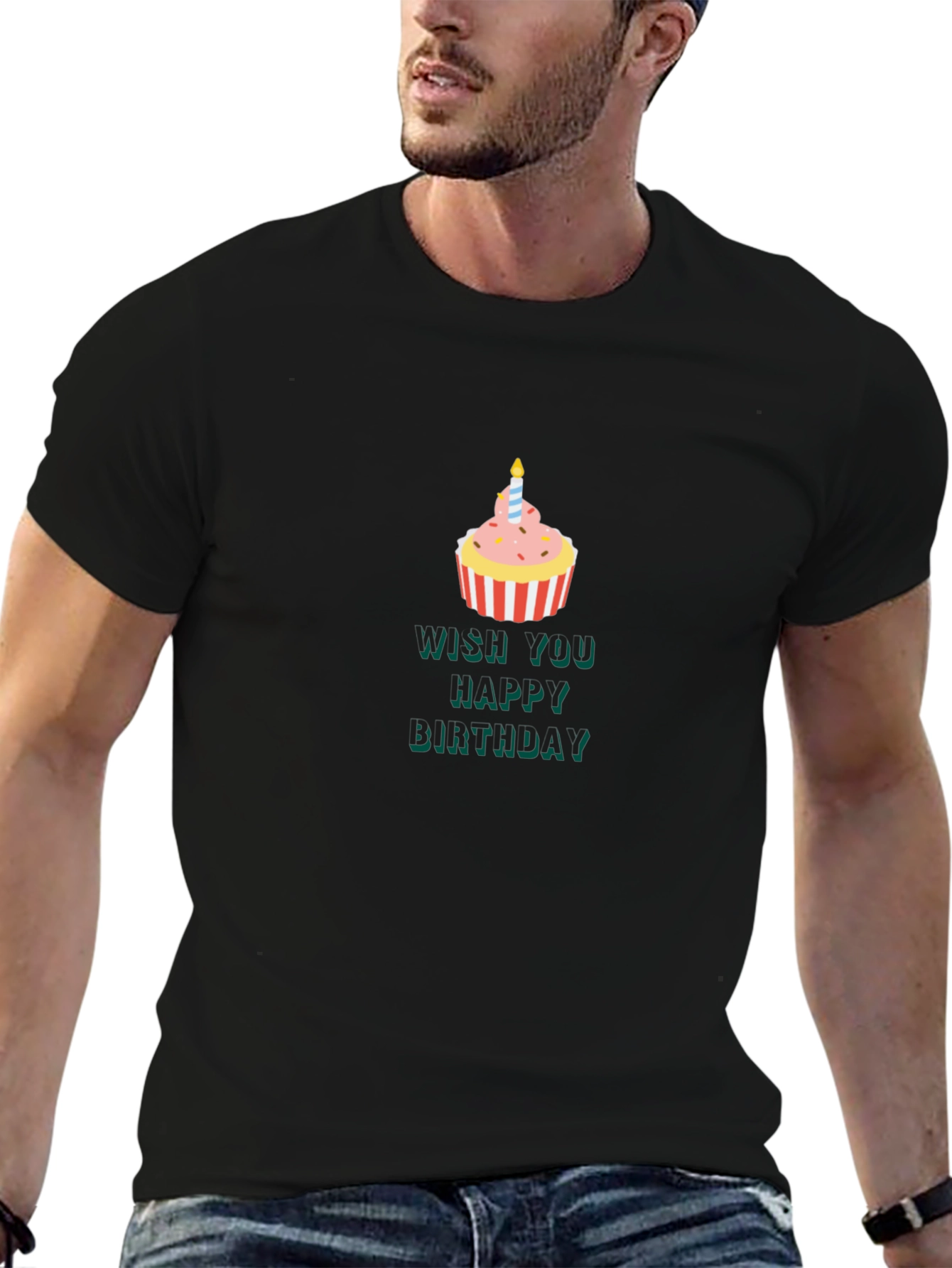 Birthday Cupcake T-Shirt - Wish You Happy Birthday
