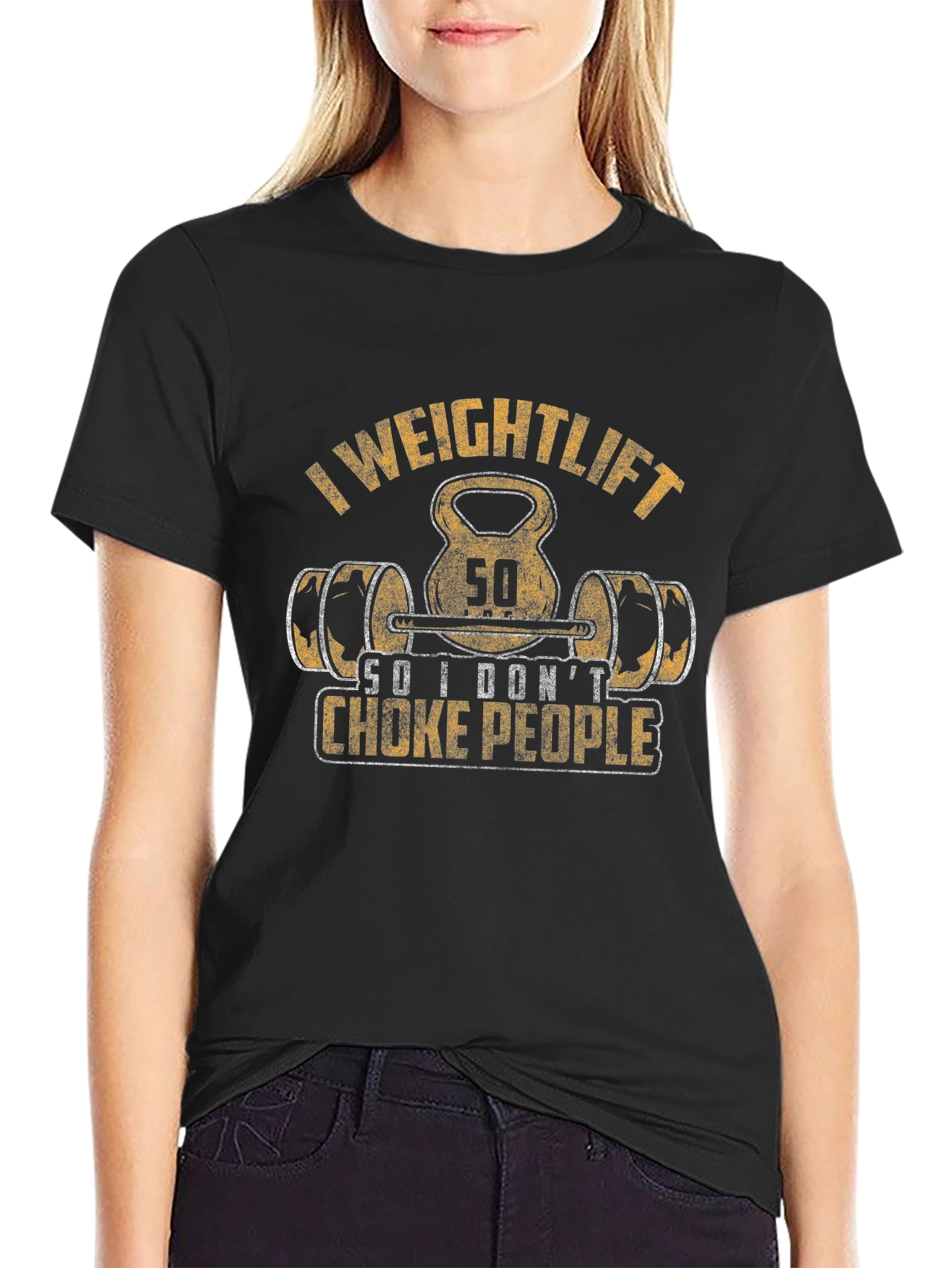 I Weightlift So I Dont Choke People Funny T-Shirt