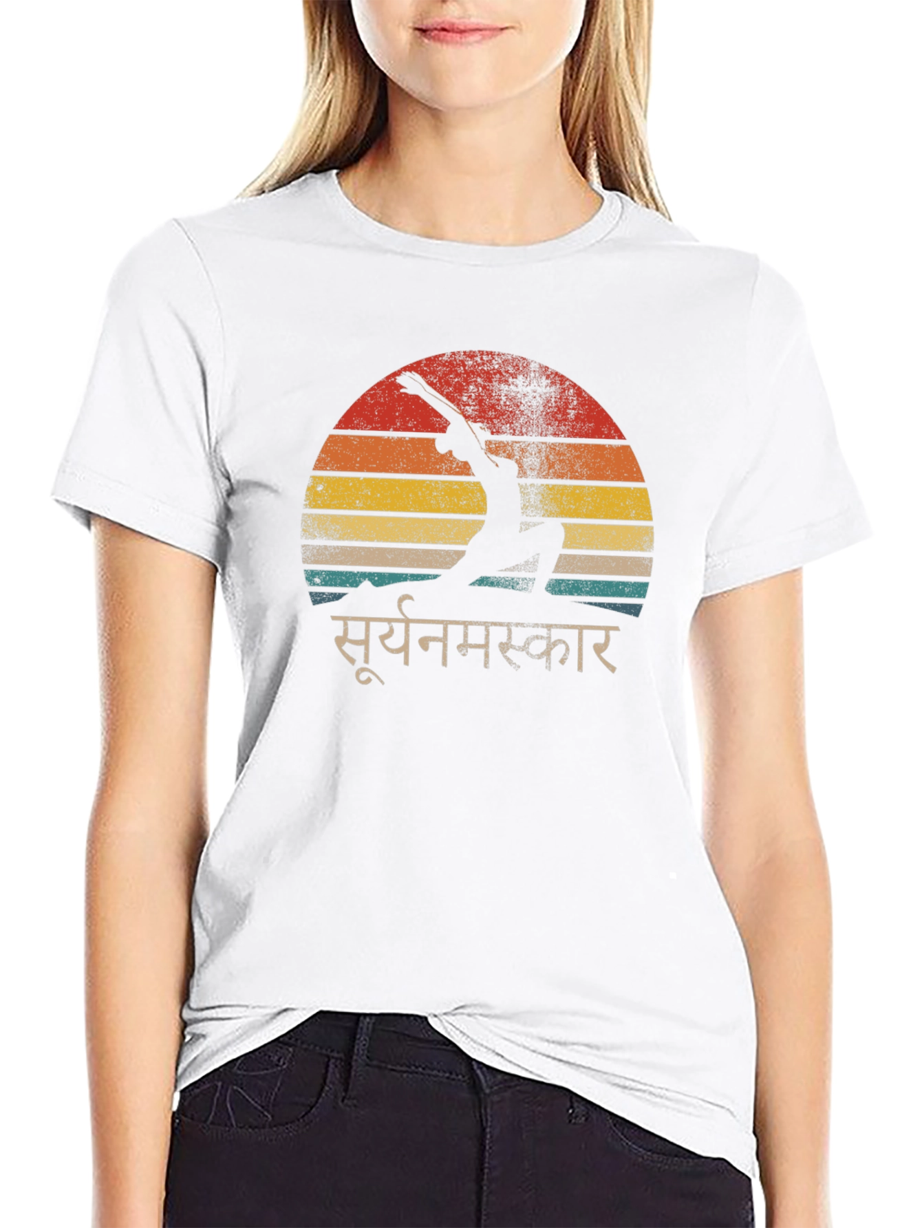 Yoga Sun Salutation Graphic T-Shirt