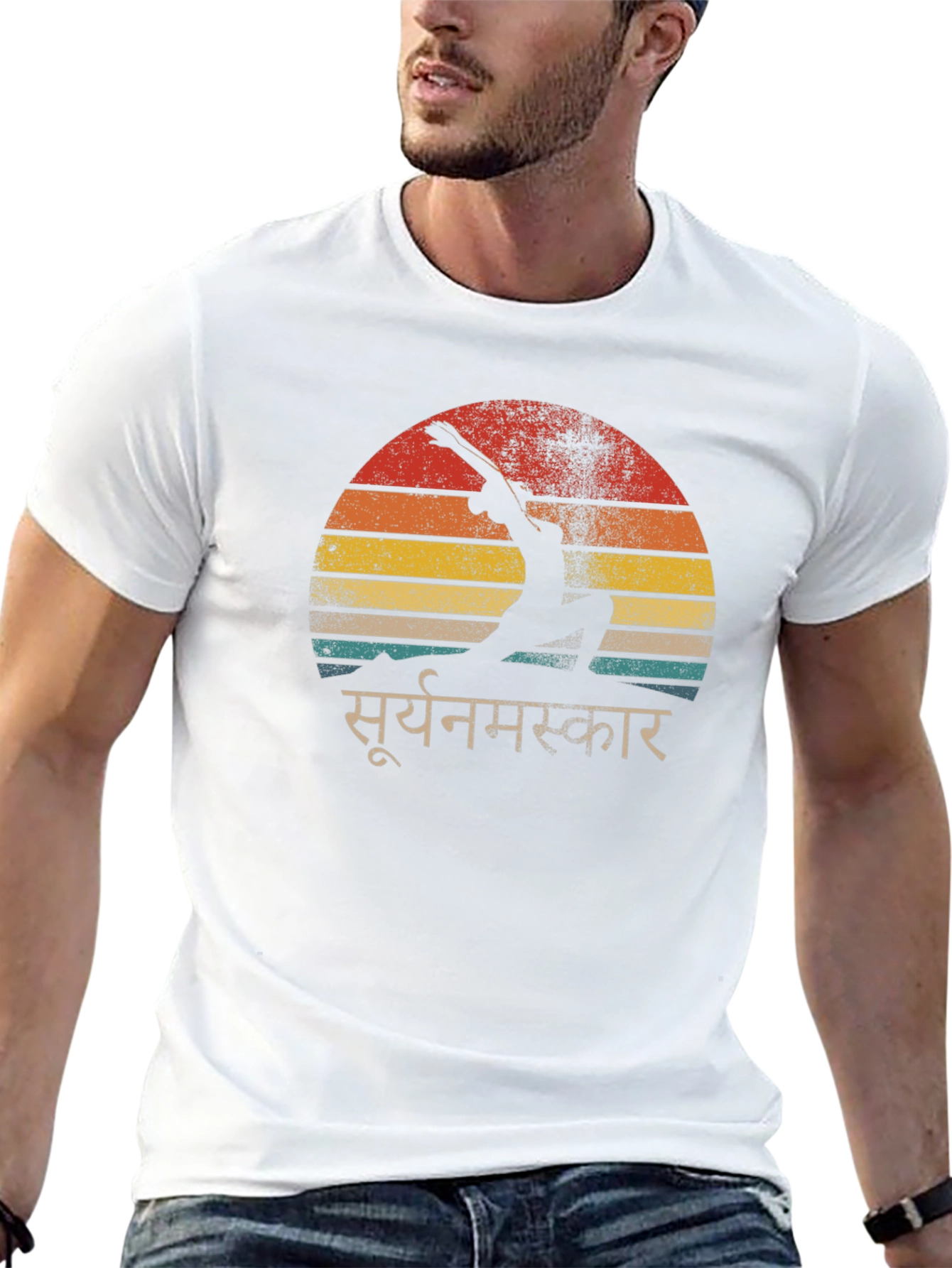 Yoga Sun Salutation Graphic T-Shirt