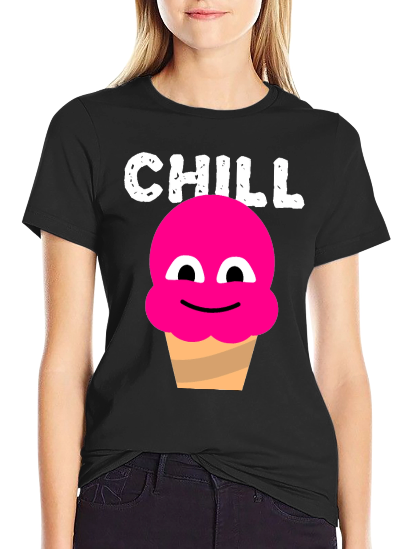 Chill Ice Cream Graphic Tee - Novelty T-Shirt
