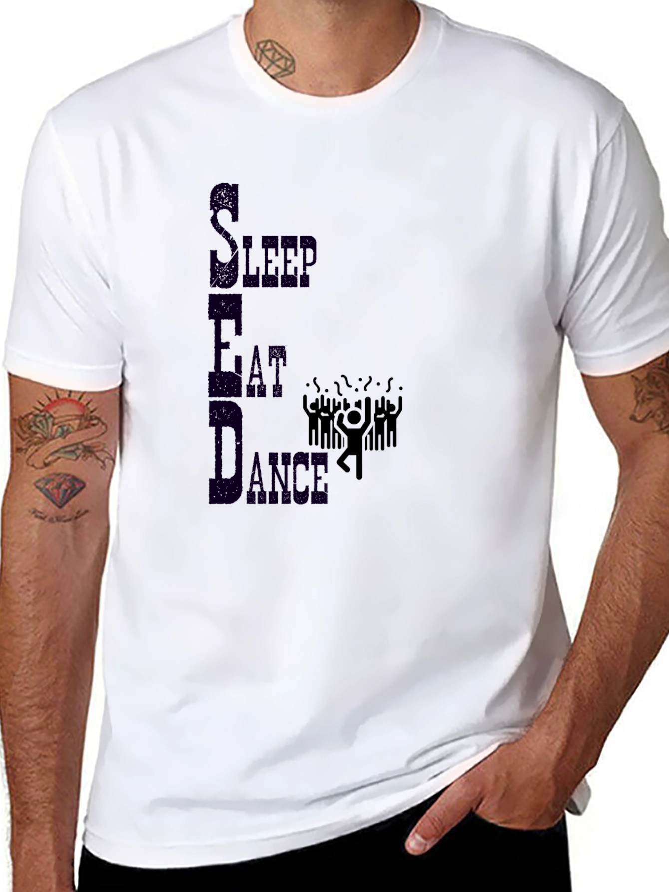 Eat Sleep Dance Graphic Tee - Black Casual T-Shirt