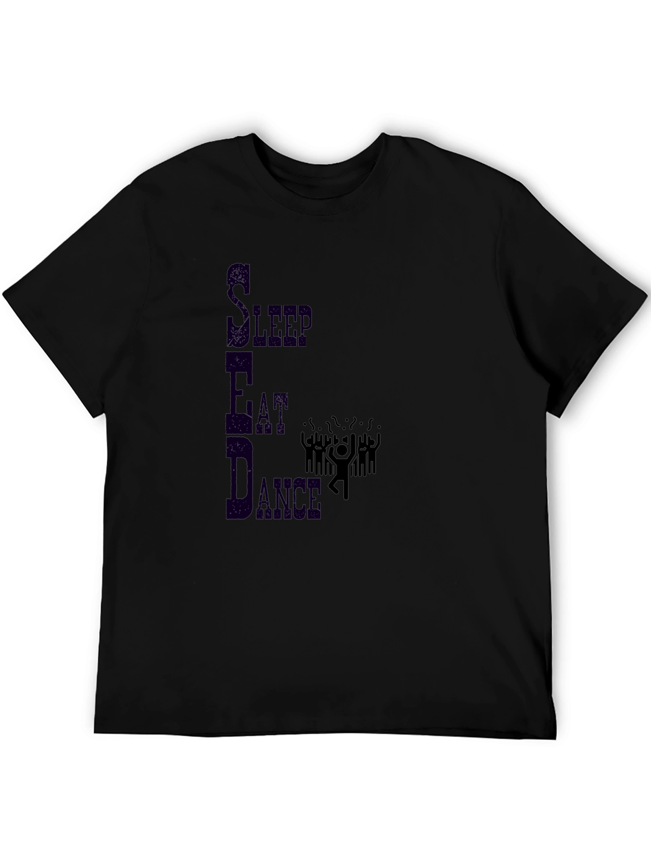 Eat Sleep Dance Graphic Tee - Black Casual T-Shirt