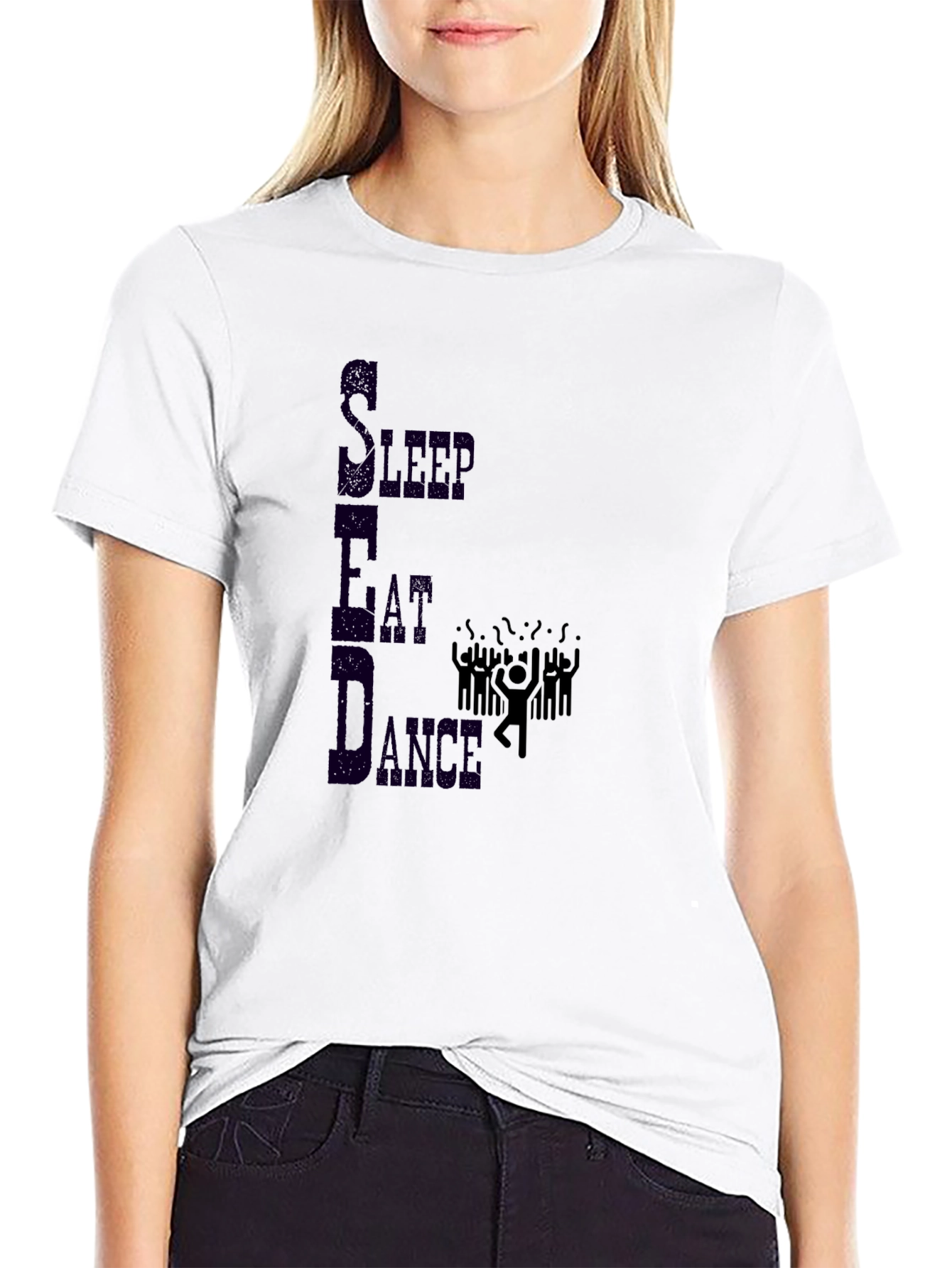 Eat Sleep Dance Graphic Tee - Black Casual T-Shirt