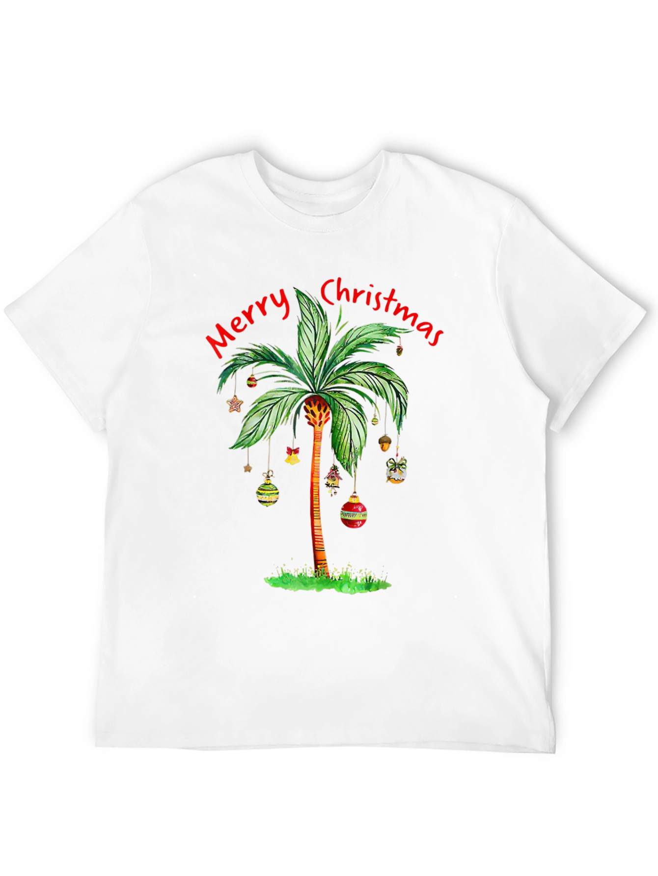 Tropical Christmas Palm Tree T-Shirt