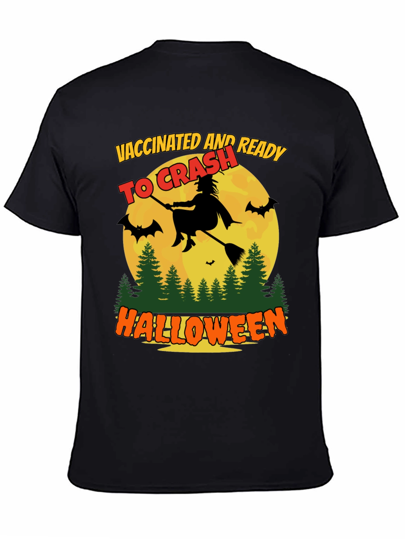 Vaccinated and Ready To Crash Halloween T-Shirt