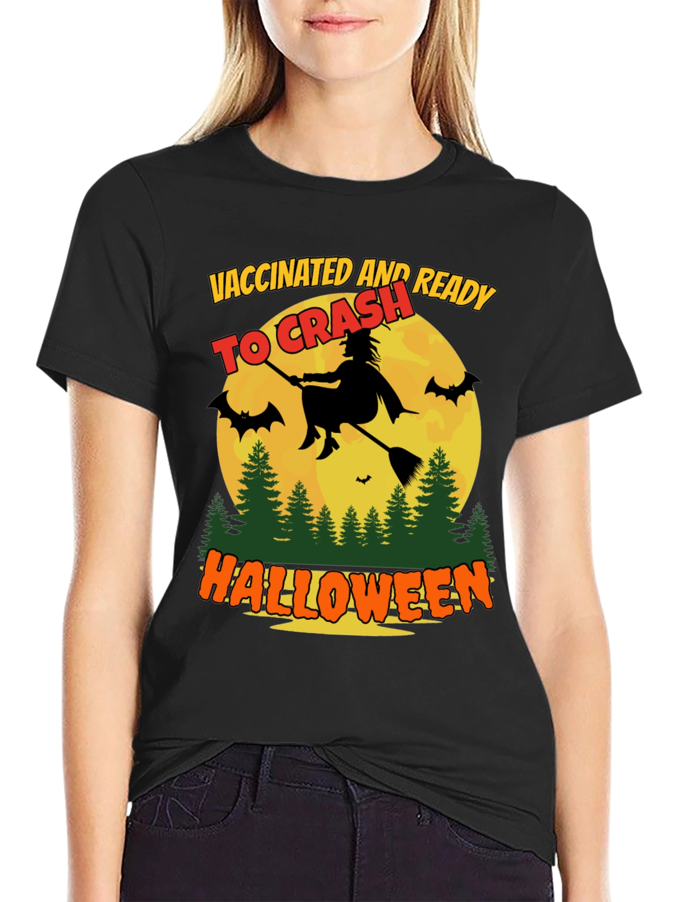 Vaccinated and Ready To Crash Halloween T-Shirt