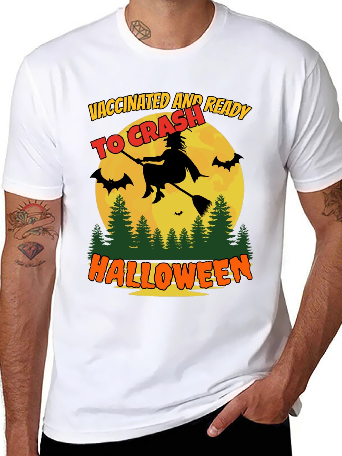 Vaccinated and Ready To Crash Halloween T-Shirt