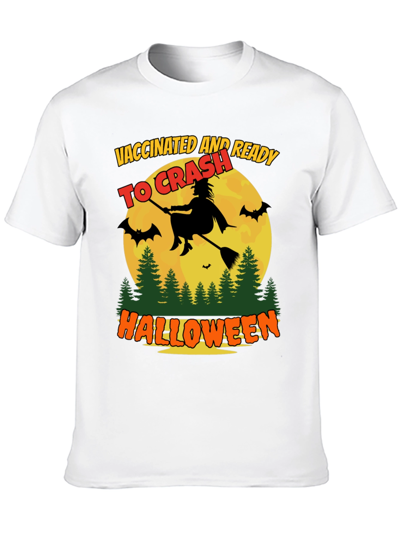 Vaccinated and Ready To Crash Halloween T-Shirt