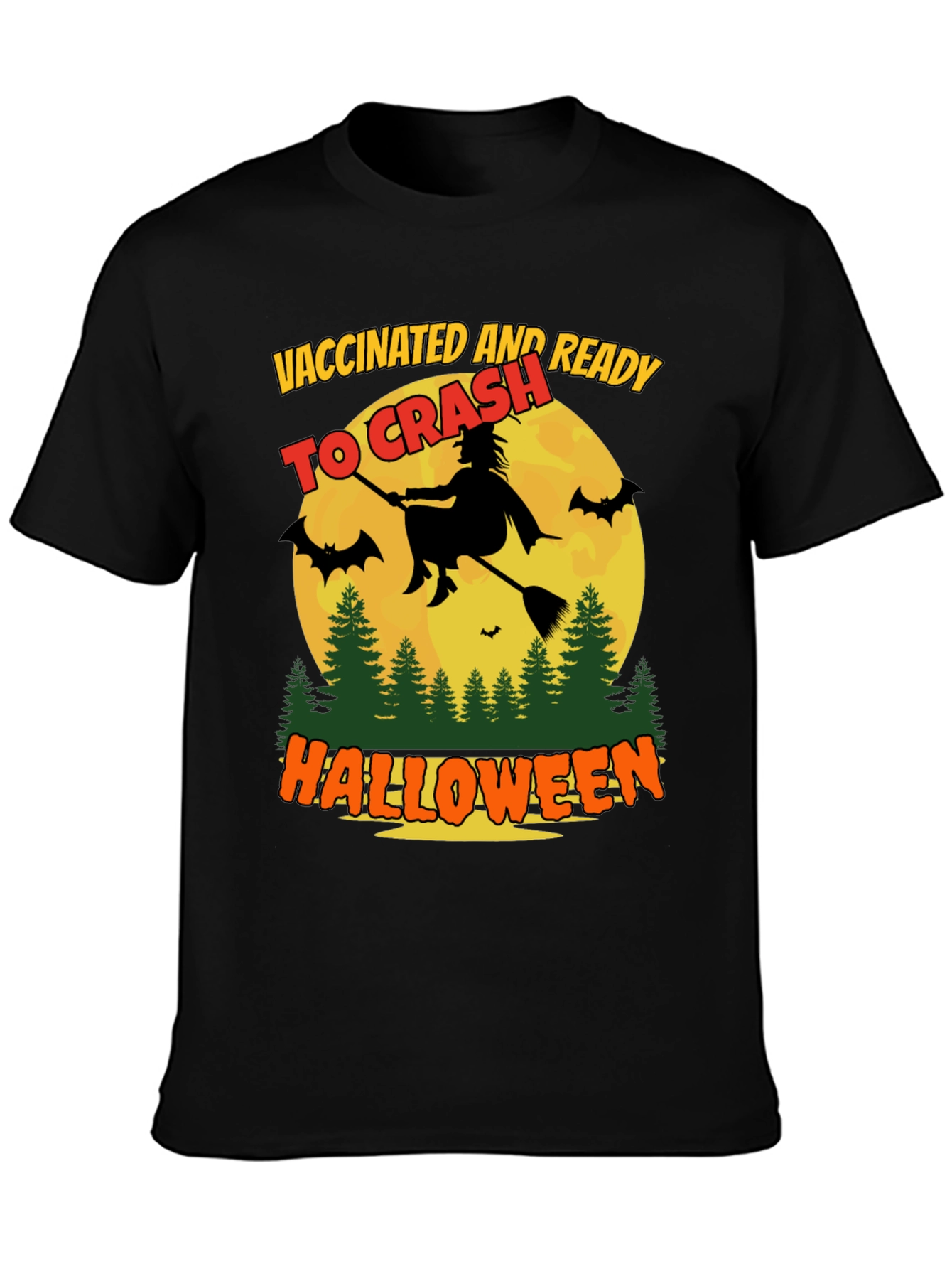 Vaccinated and Ready To Crash Halloween T-Shirt