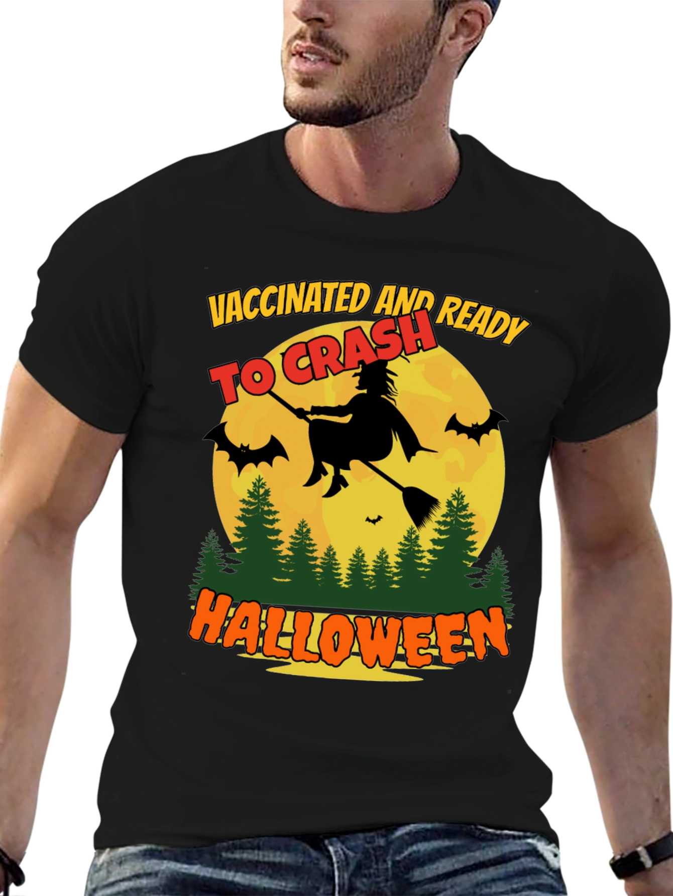 Vaccinated and Ready To Crash Halloween T-Shirt