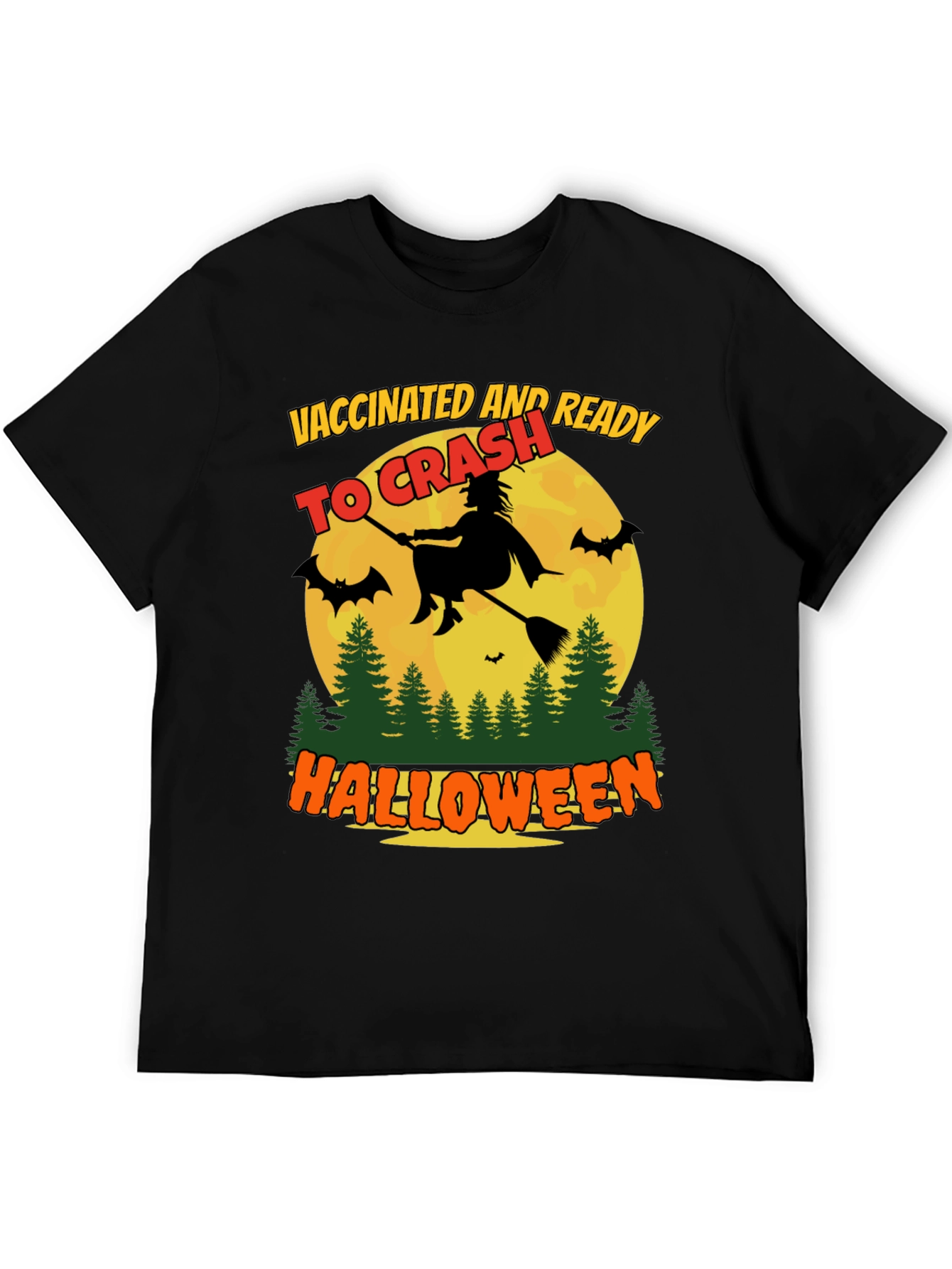 Vaccinated and Ready To Crash Halloween T-Shirt